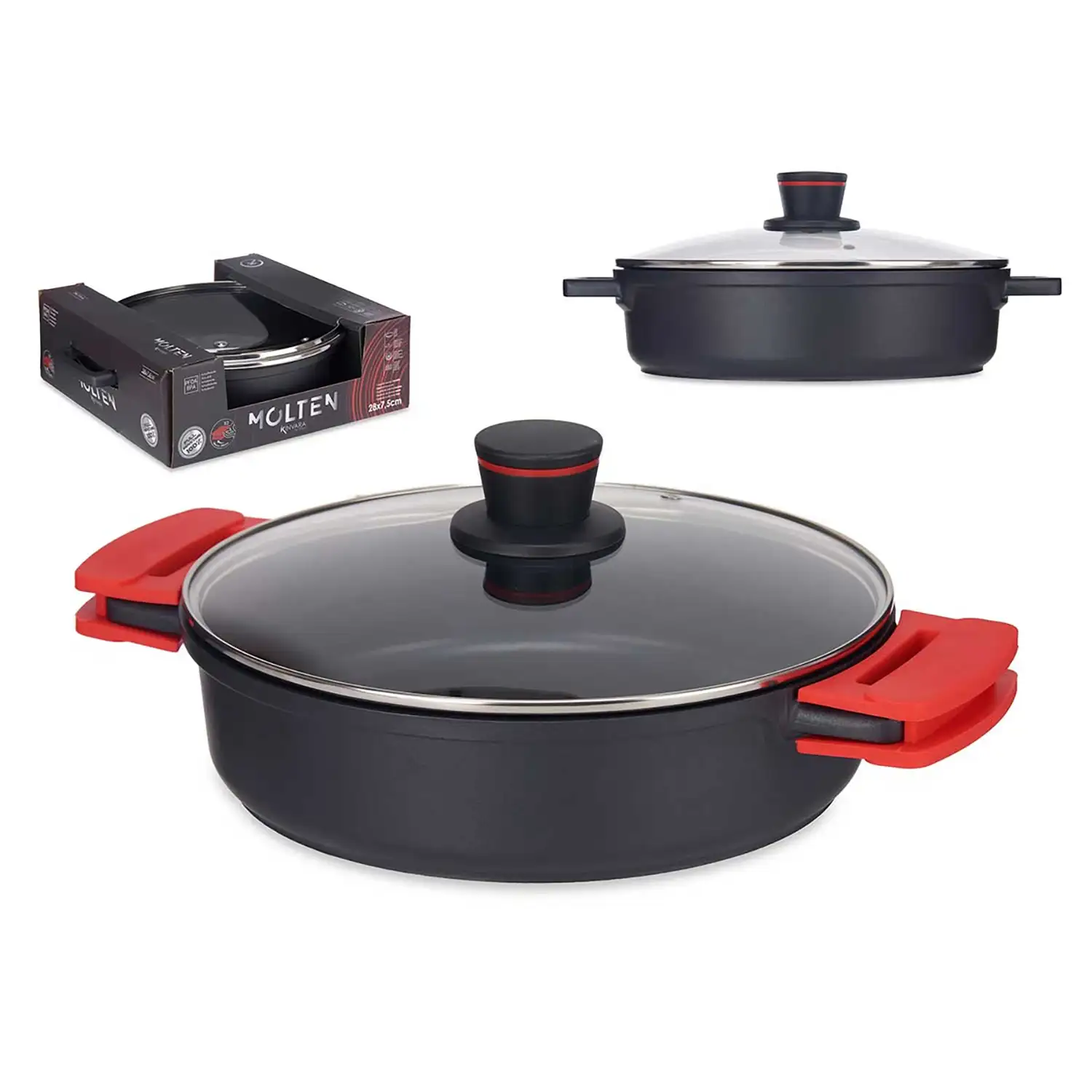 CAZUELA 28X7,5CM AL FUNDIDO FULL INDUCTION MOLTEN