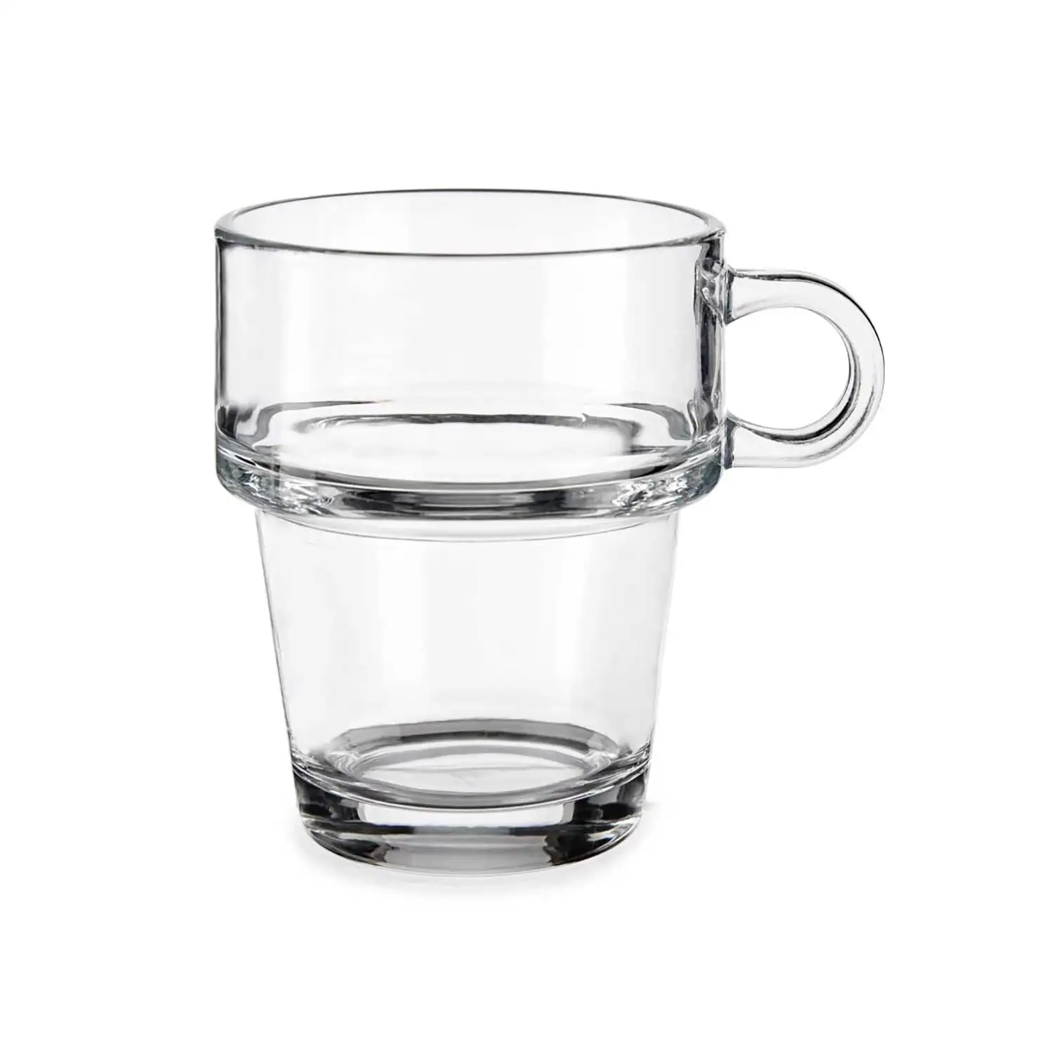 PACK 6 TAZAS VIDRIO APILABLE 270 ML CON ASA