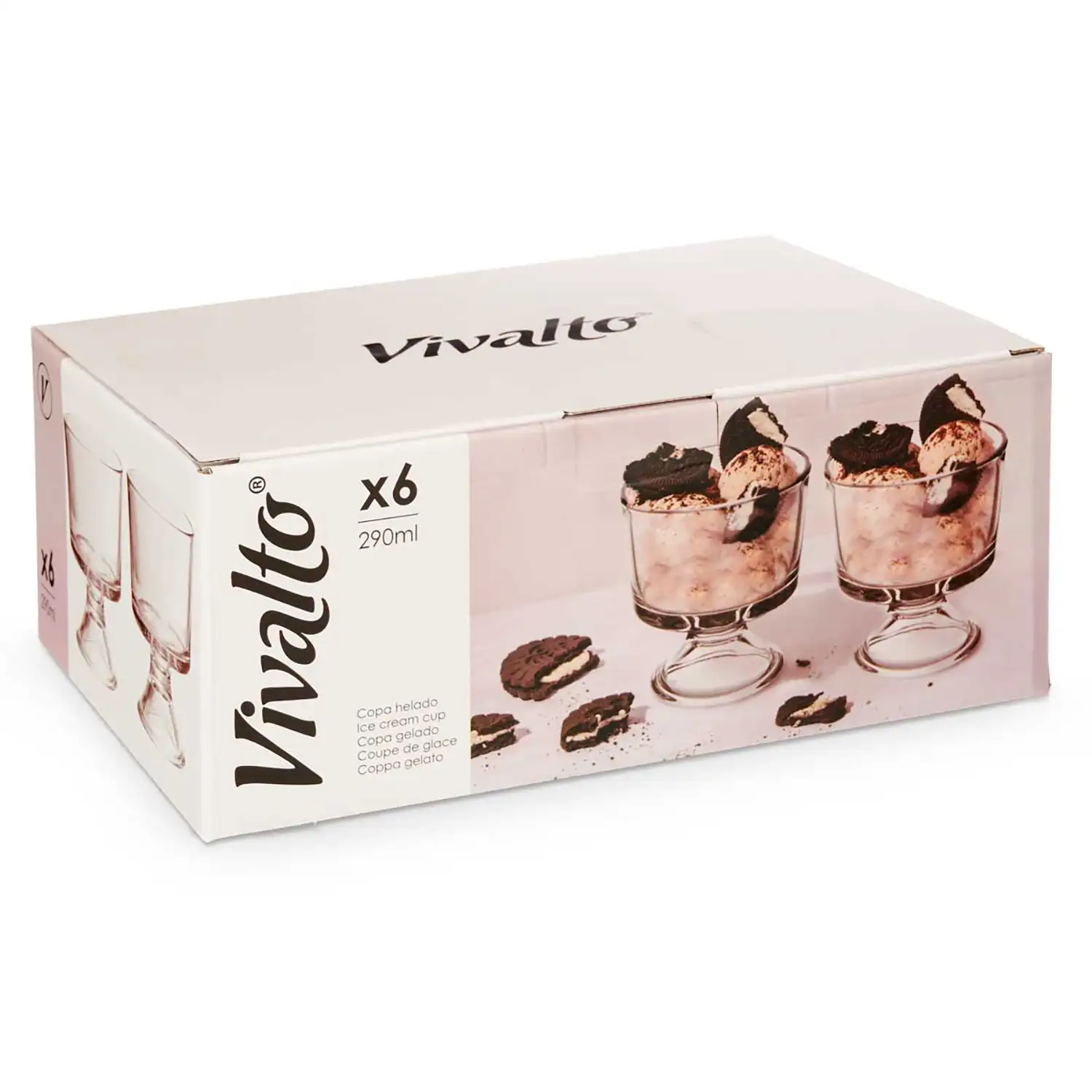 PACK 6 COPAS HELADO 290 ML