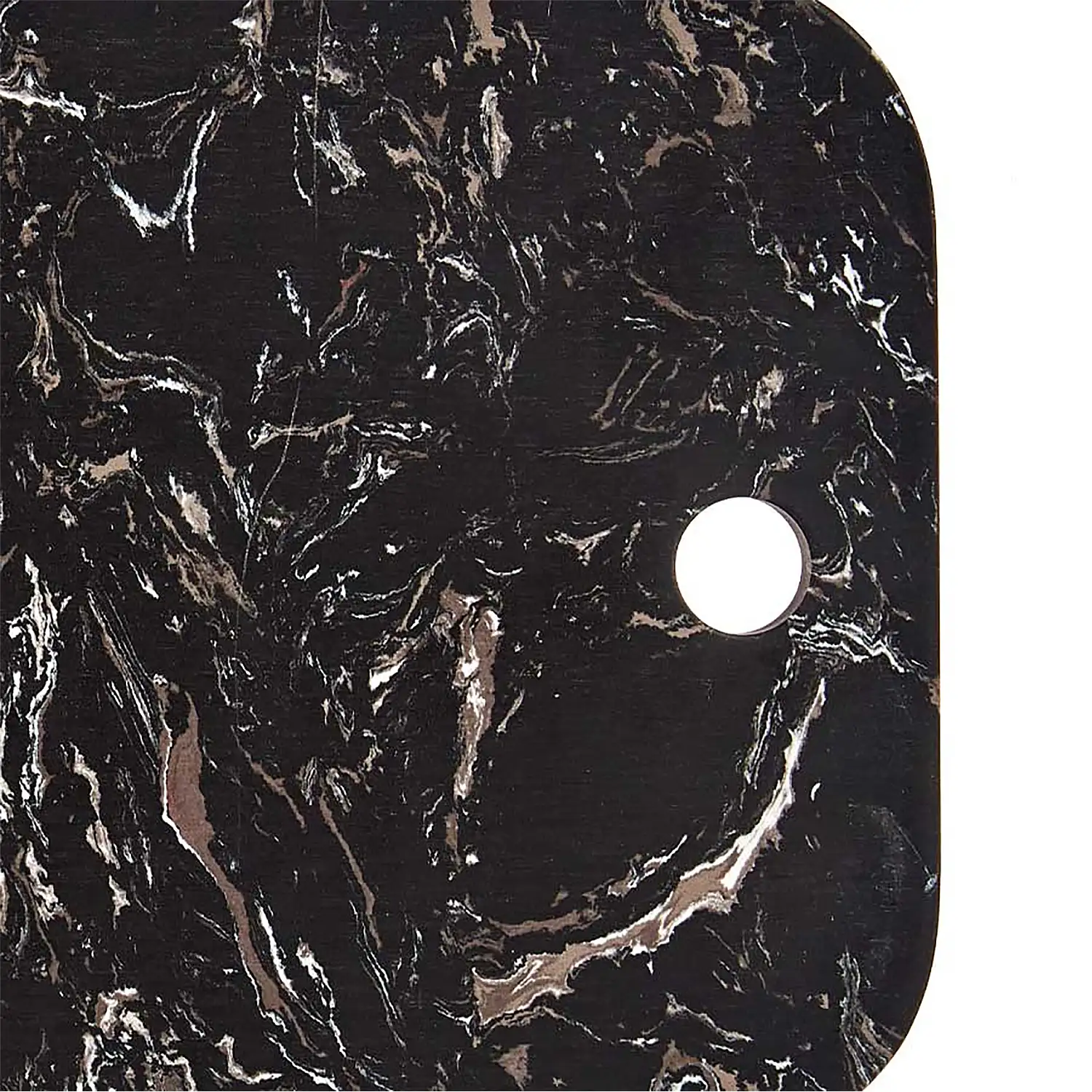 TABLA CORTAR MADERA Y MARMOL NEGRO 38CM