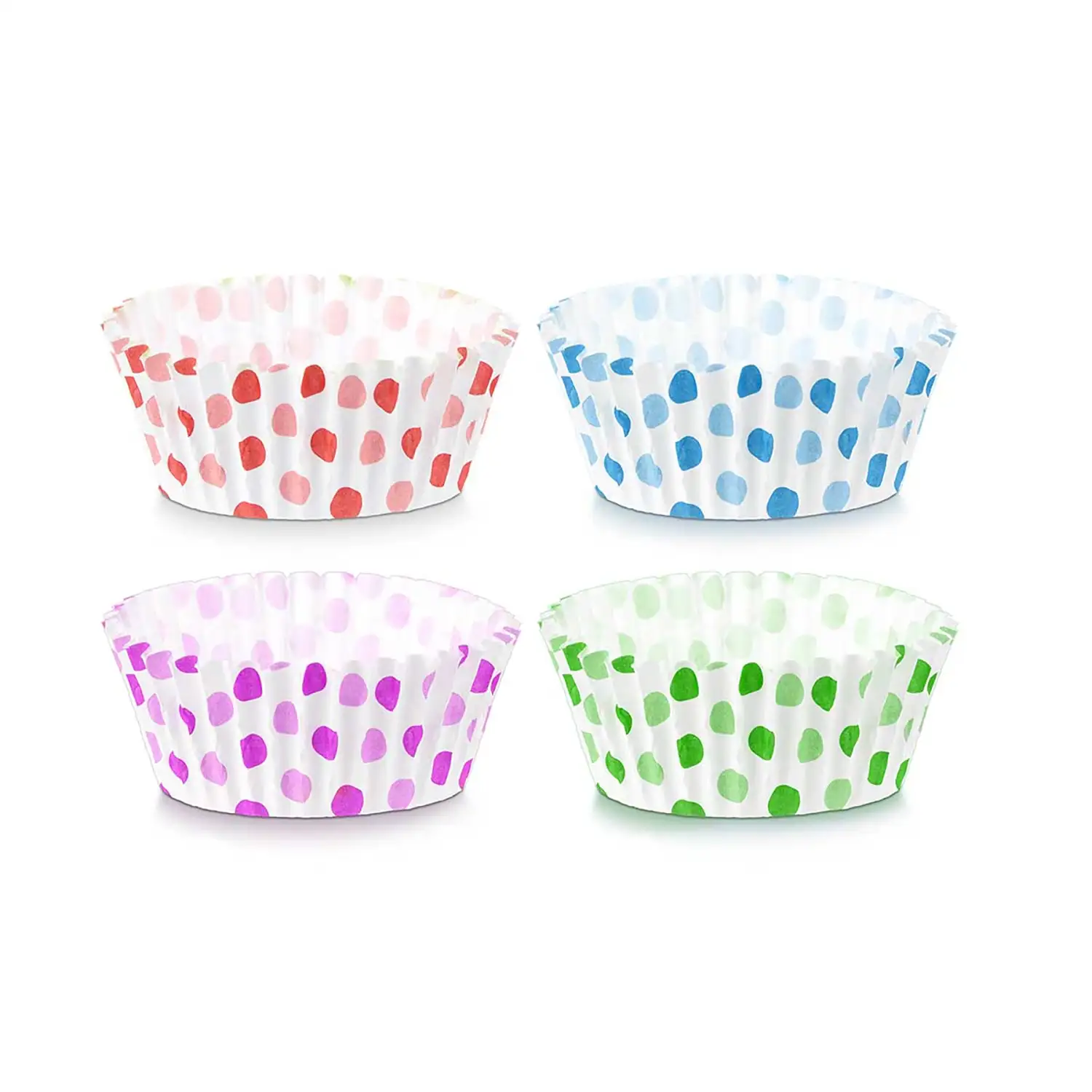 SET 150 MOLDES PAPEL PUNTOS 12CM SURT 4