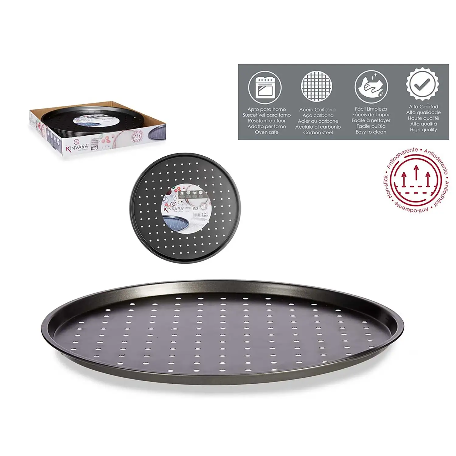 BANDEJA HORNO PIZZA 33 CMS