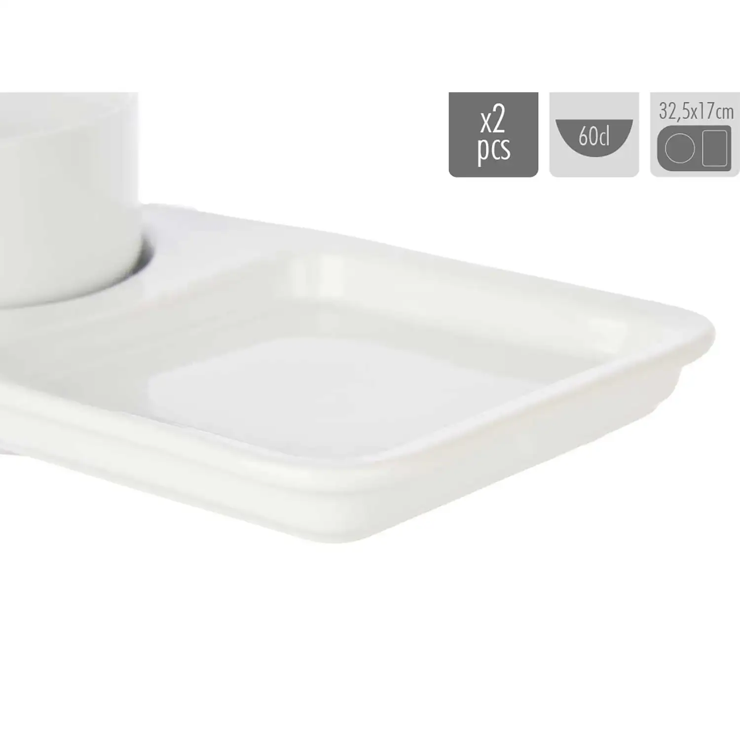 SET 2 PZS BOL Y PLATO PORCELANA BRUNCH