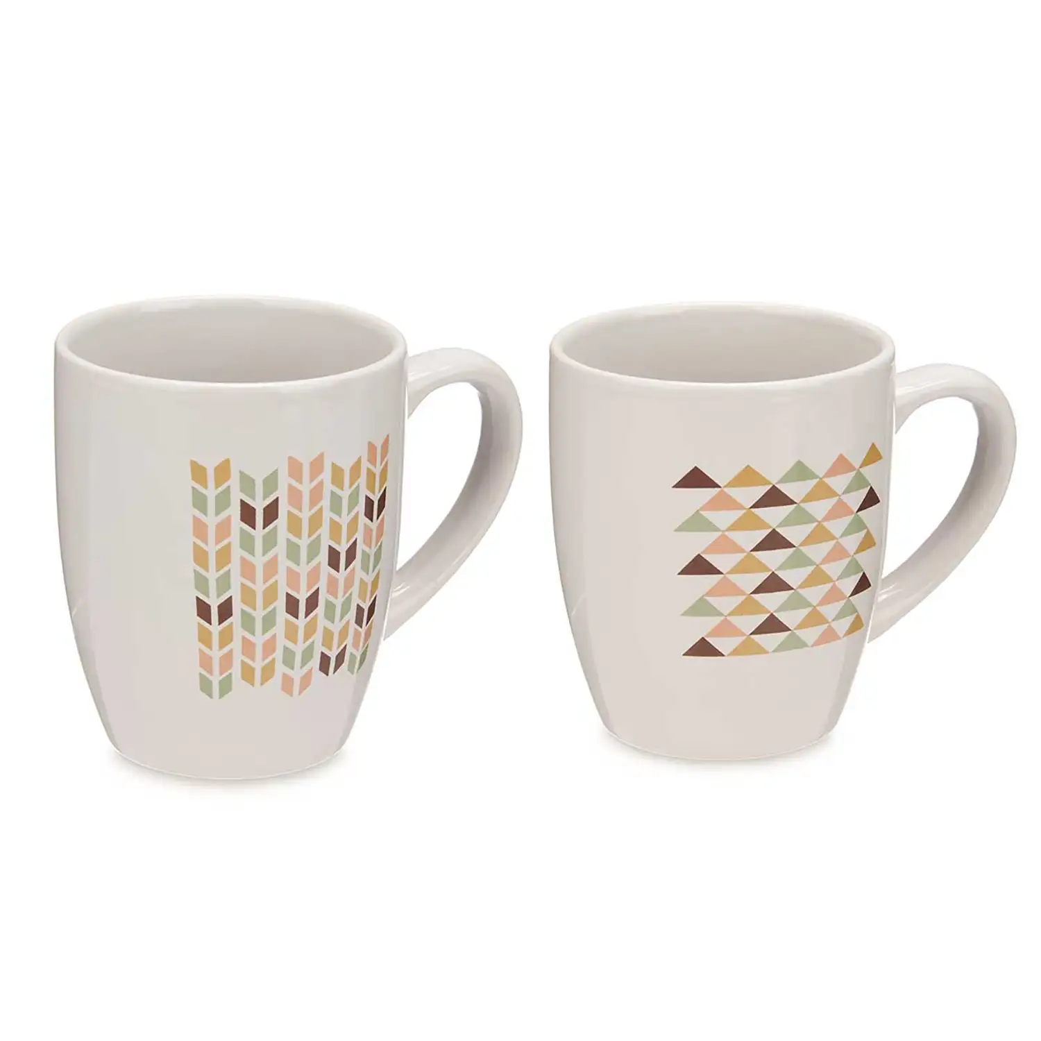 PACK 2 TAZAS PORCELANA 350 ML GEOMETRIC SURT 2 diseños
