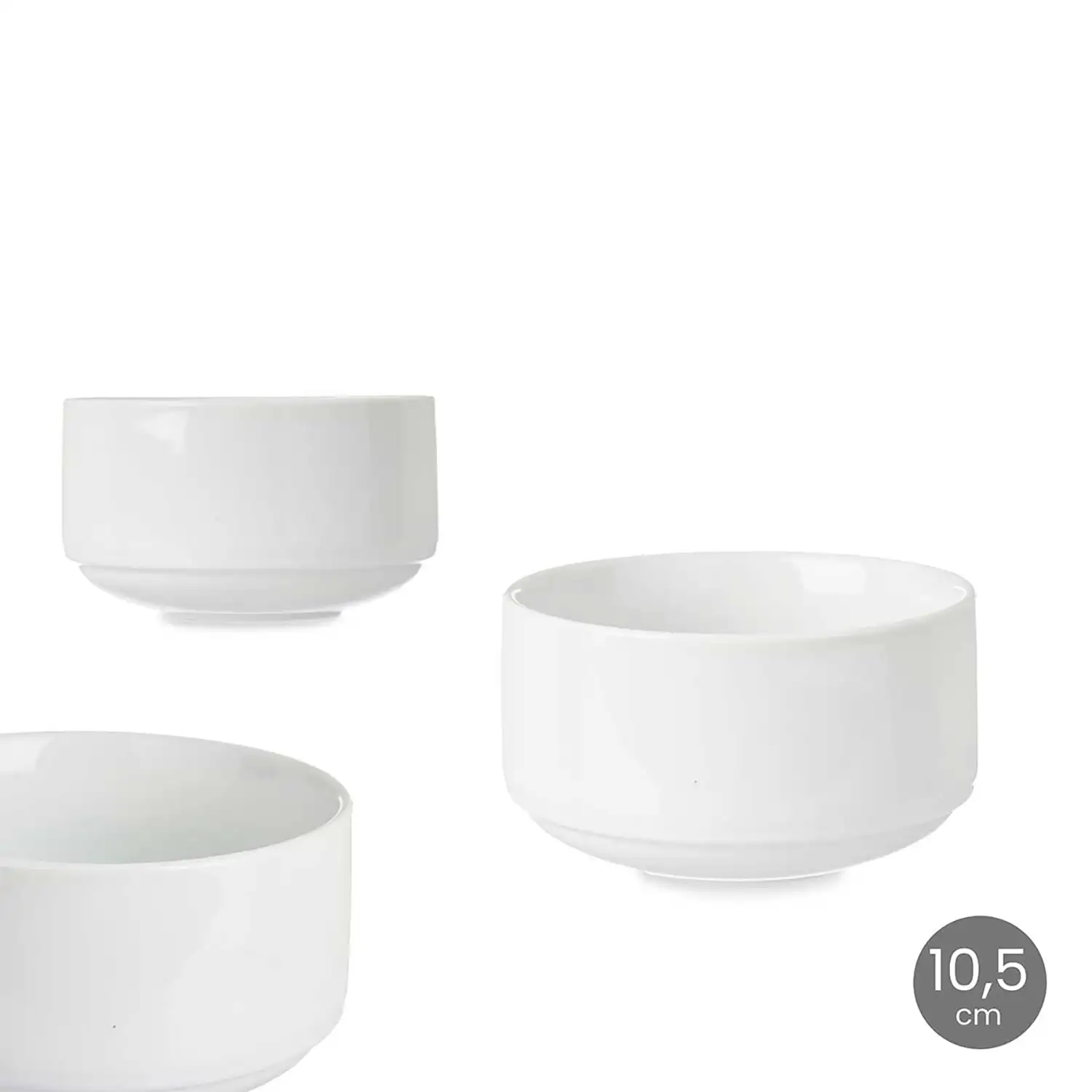 PACK 6 BOWLS APILABLES PORCELANA 10,5 CM