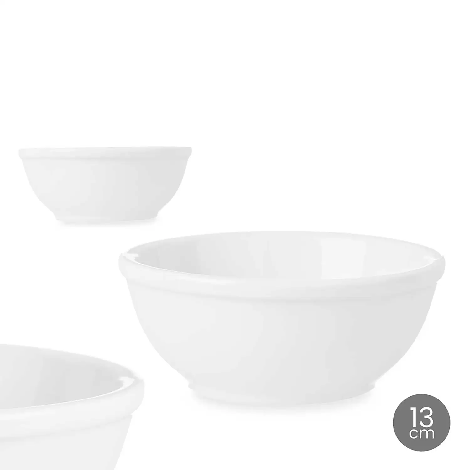 PACK 6 BOWLS PORCELANA REDONDO 13 CM