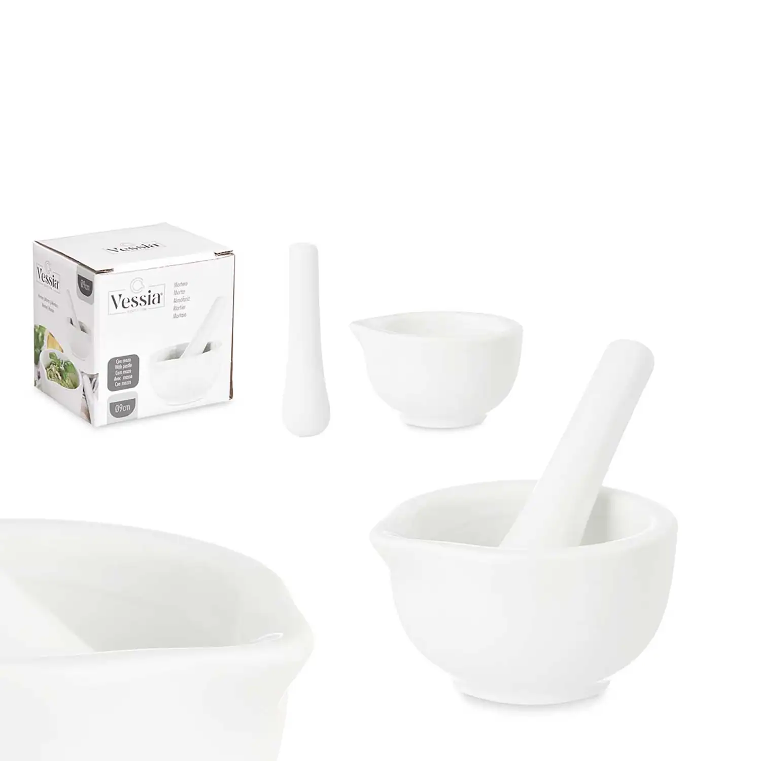 MORTERO PORCELANA PEQUEÑO CON MAZA