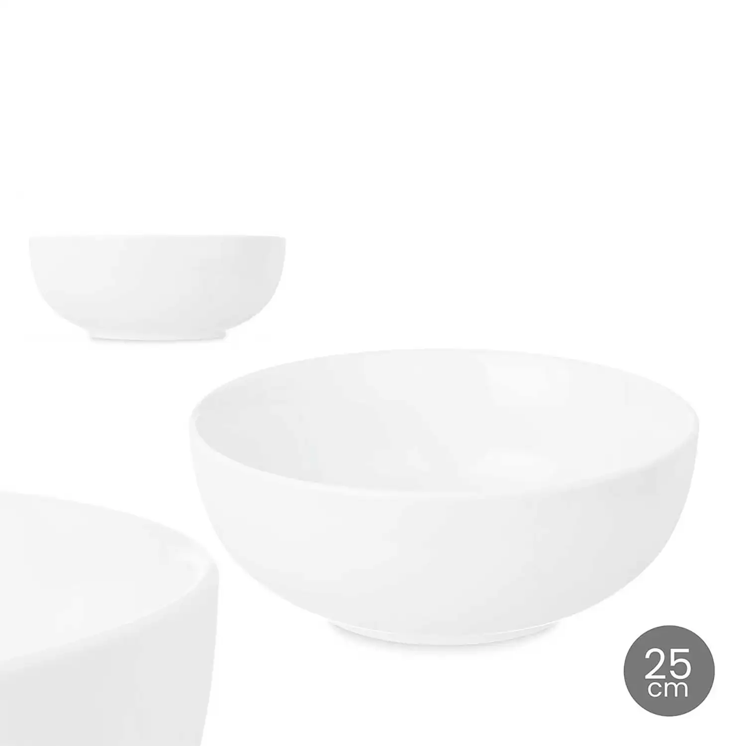 PACK 2 ENSALADERAS PORCELANA REDONDA 25 CM