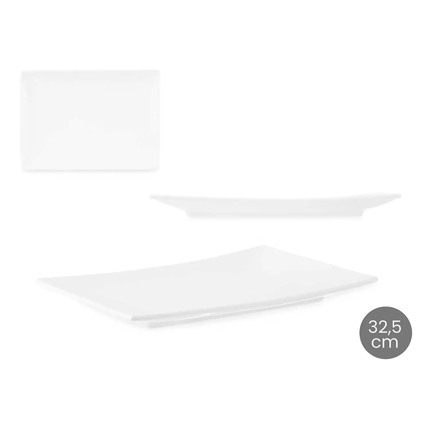 PACK 3 BANDEJAS RECTANGULARES PORCELANA 32,5 CM
