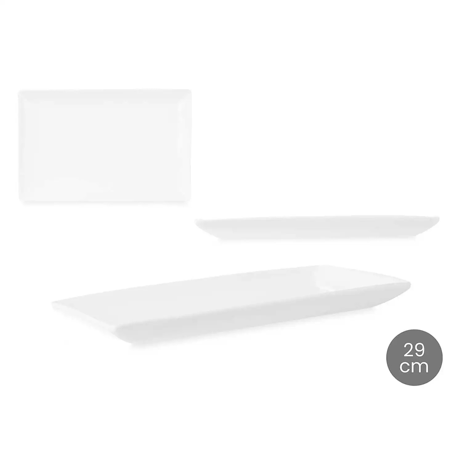 BANDEJA RECTANGULAR PORCELANA 29 CM