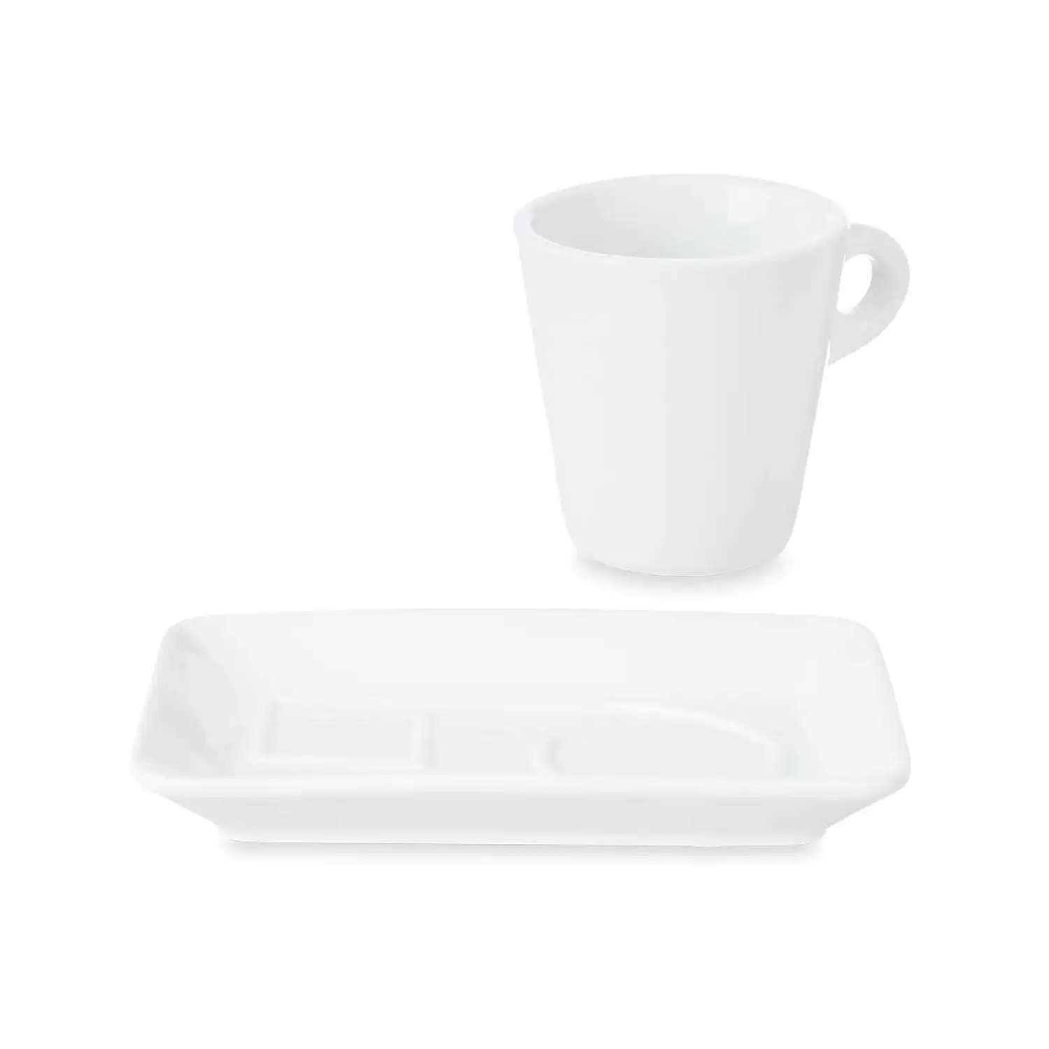 PACK 6 SETS TAZA + PLATO CAFE 180 ML