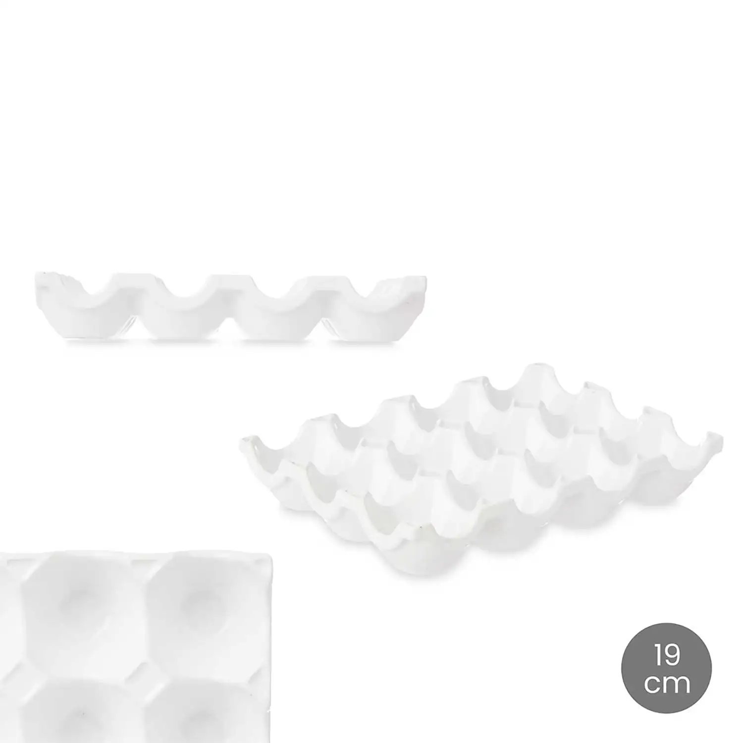 HUEVERA PORCELANA 12 HUECOS 19 CM