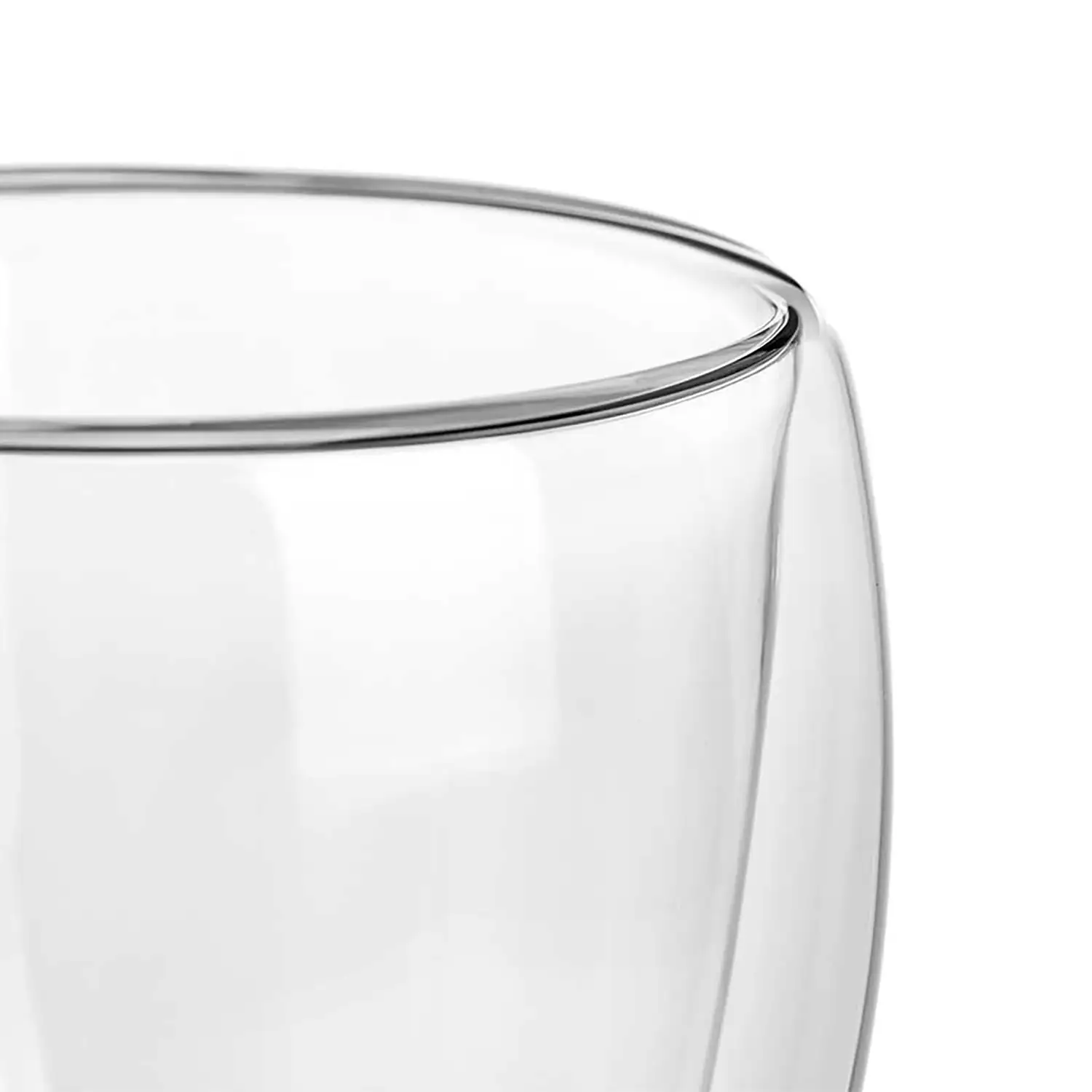 Pack de 6 vasos para agua de borosilicato con doble pared y 246 ml de capacidad.