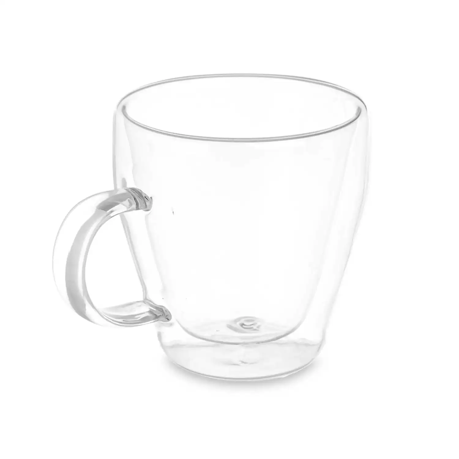 Pack de 6 tazas para desayuno de borosilicato con doble pared y 270ml de capacidad.