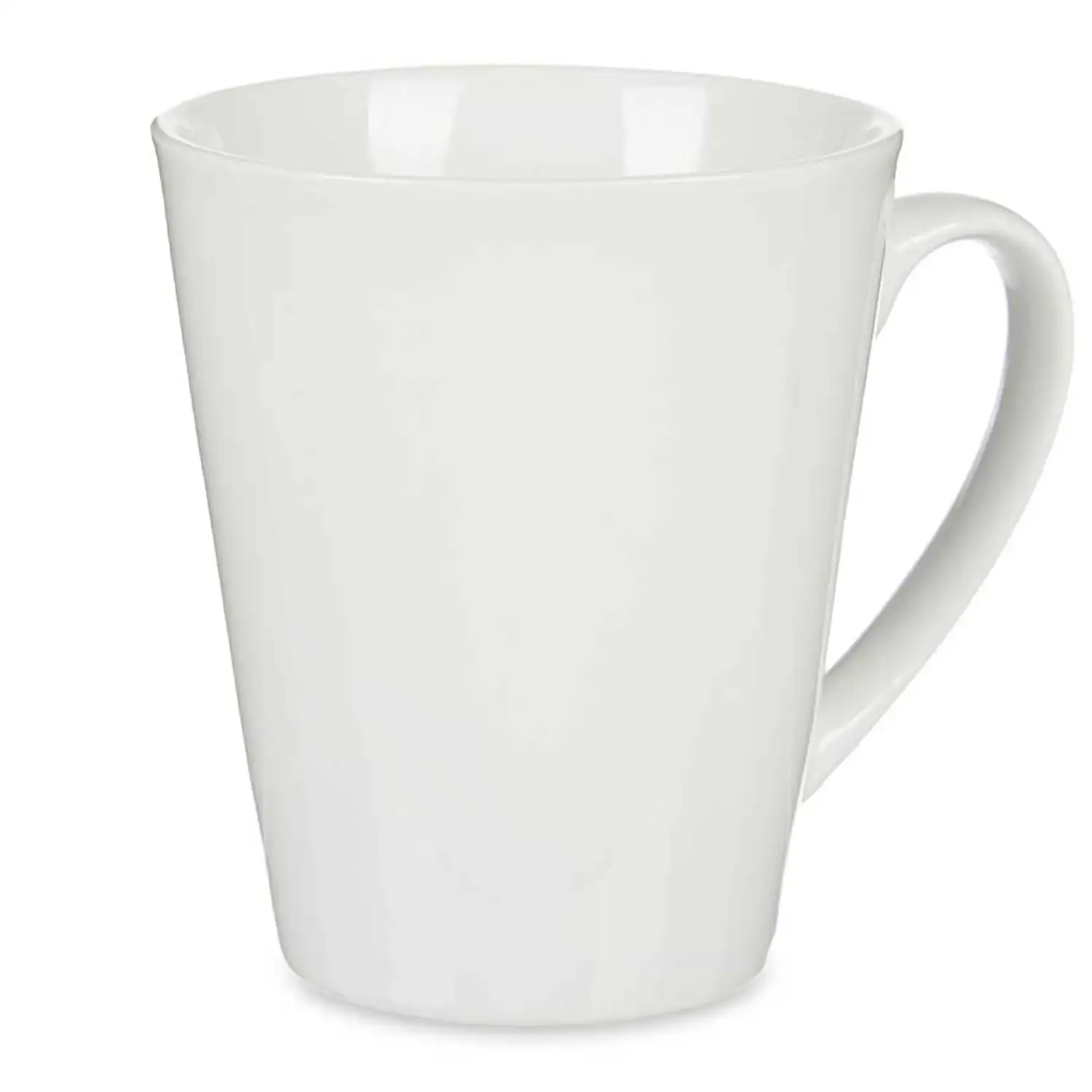 PACK 6 TAZAS PORCELANA BLANCA DESAYUNO 380ML