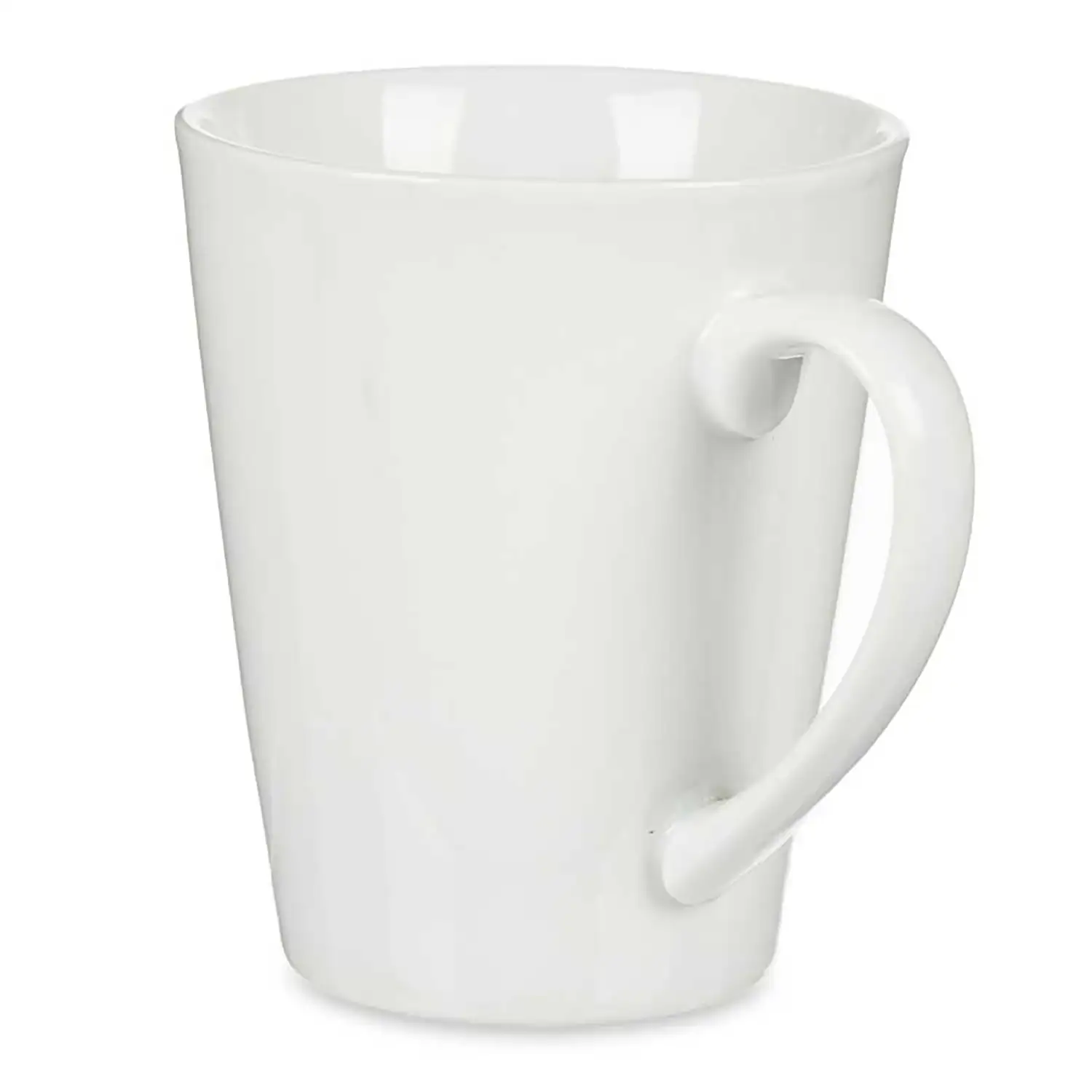 PACK 6 TAZAS PORCELANA BLANCA DESAYUNO 380ML