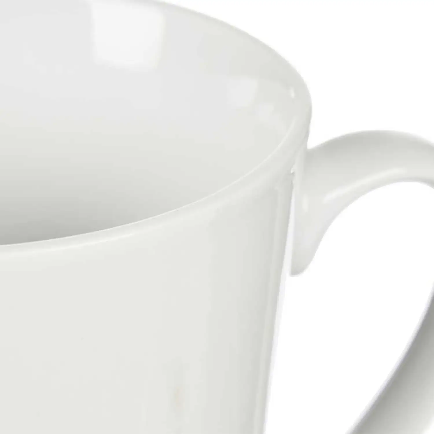PACK 6 TAZAS PORCELANA BLANCA DESAYUNO 380ML