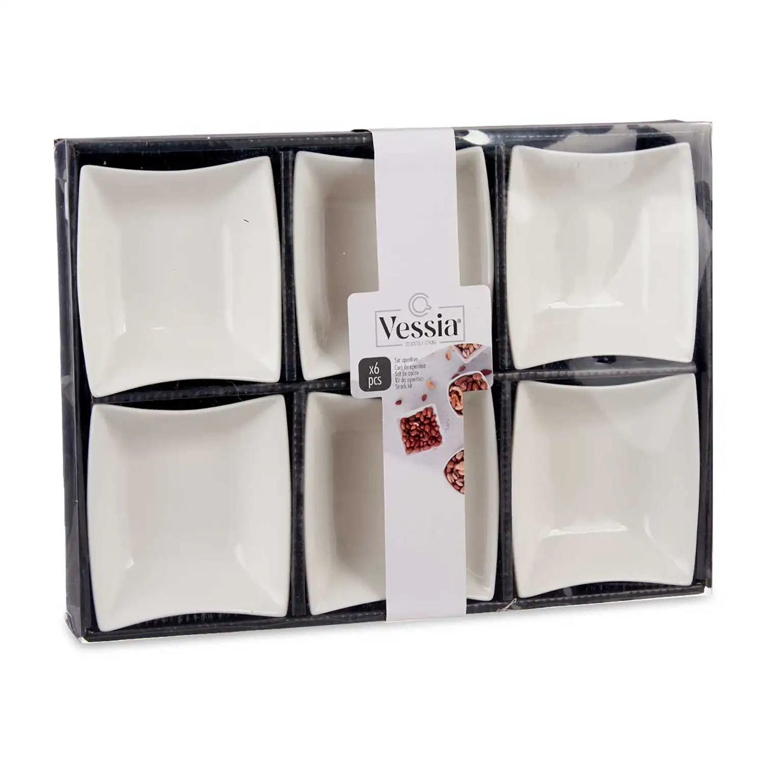 SET 6 CUENCOS PORCELANA BLANCA APERITIVO 12CM