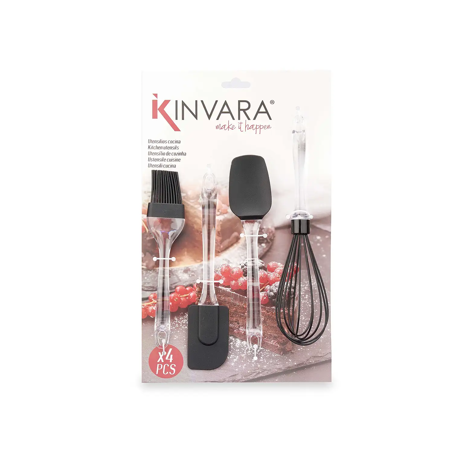SET 4 PZS UTENSILIOS SILICONA