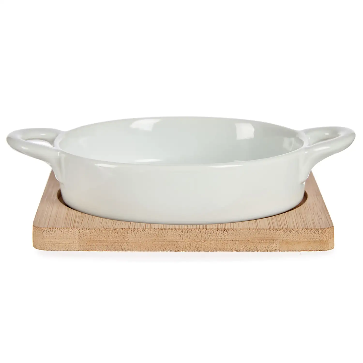 BANDEJA REDONDA CON BASE BAMBU 12,5CM