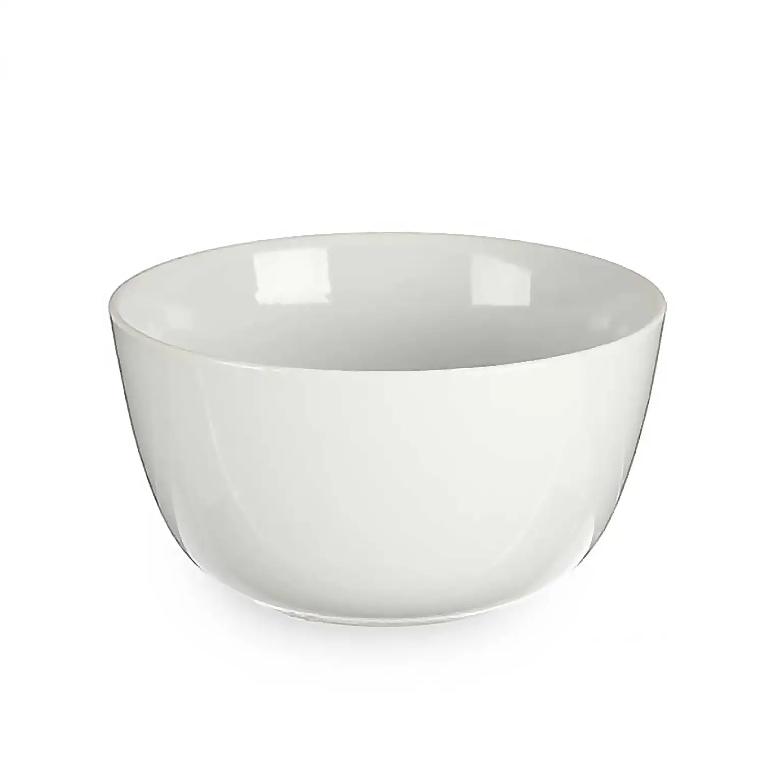 Bol redondo de porcelana blanca con 900ml de capacidad.