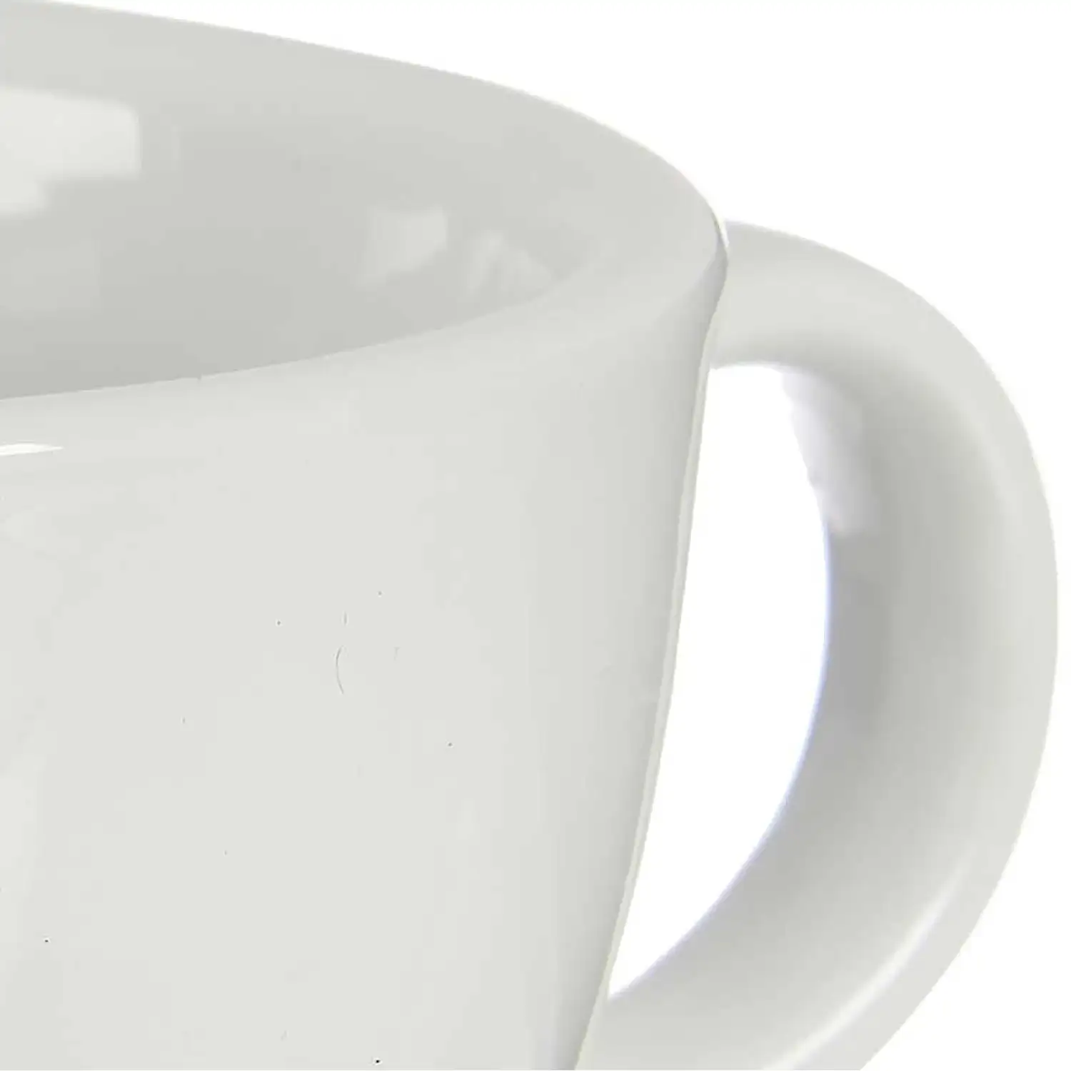 SET 6 TAZAS CAFE PORCELANA BLANCA CON PLATO 250ML