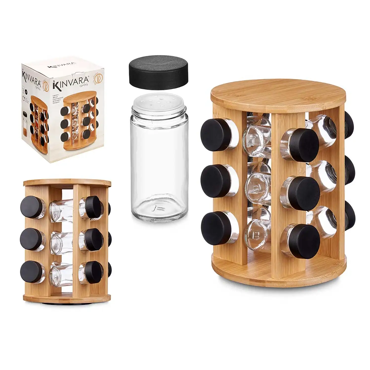 ESPECIERO GIRATORIO BAMBU 12 TARROS