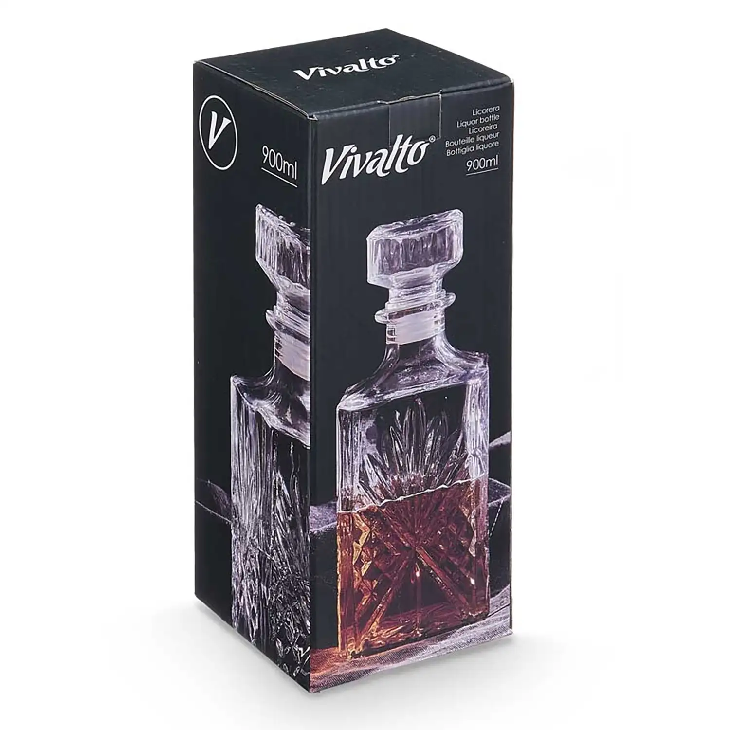 LICORERA TALLADA ROMBOS 900ML