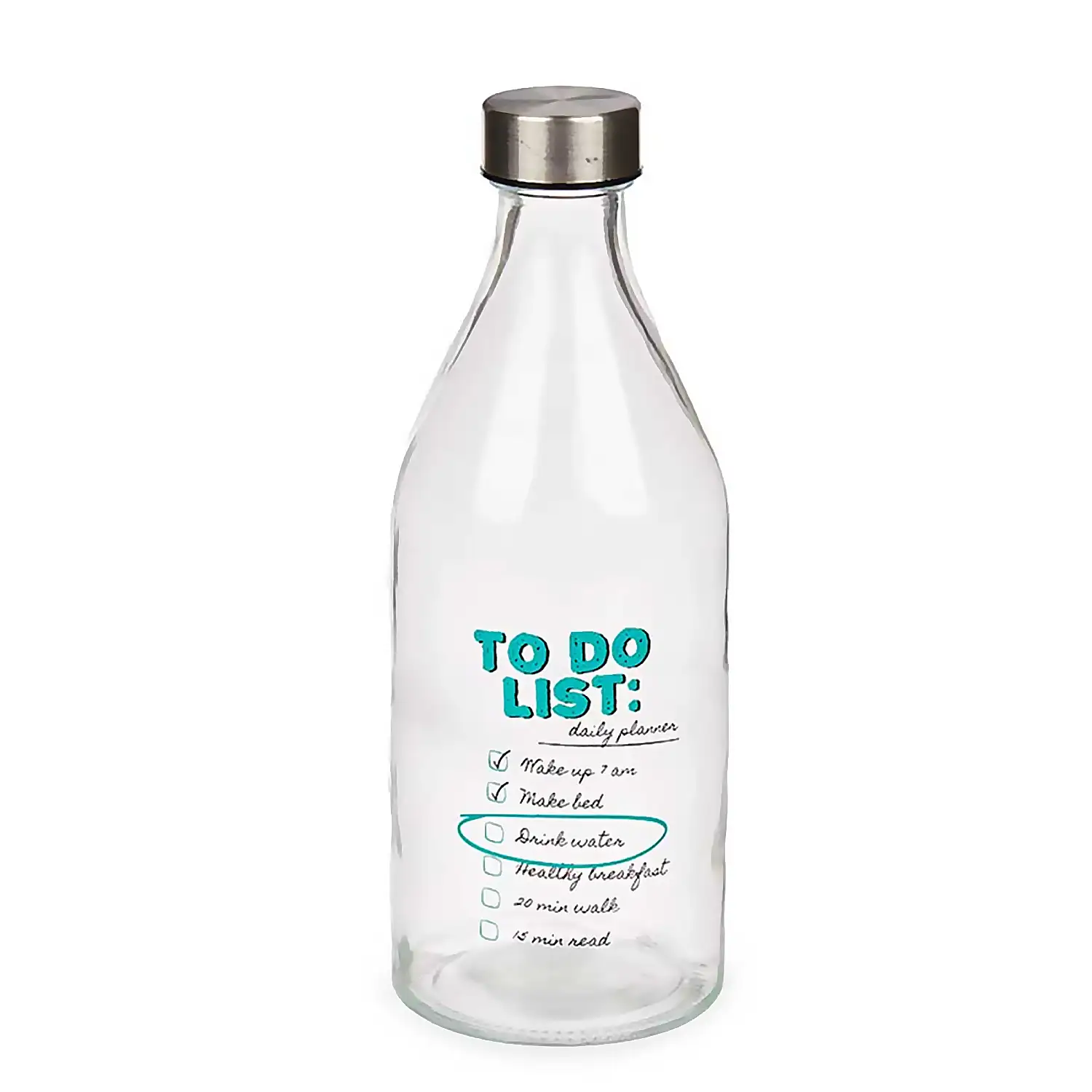 Botella de 1000ml con tapón de acero y diseño 