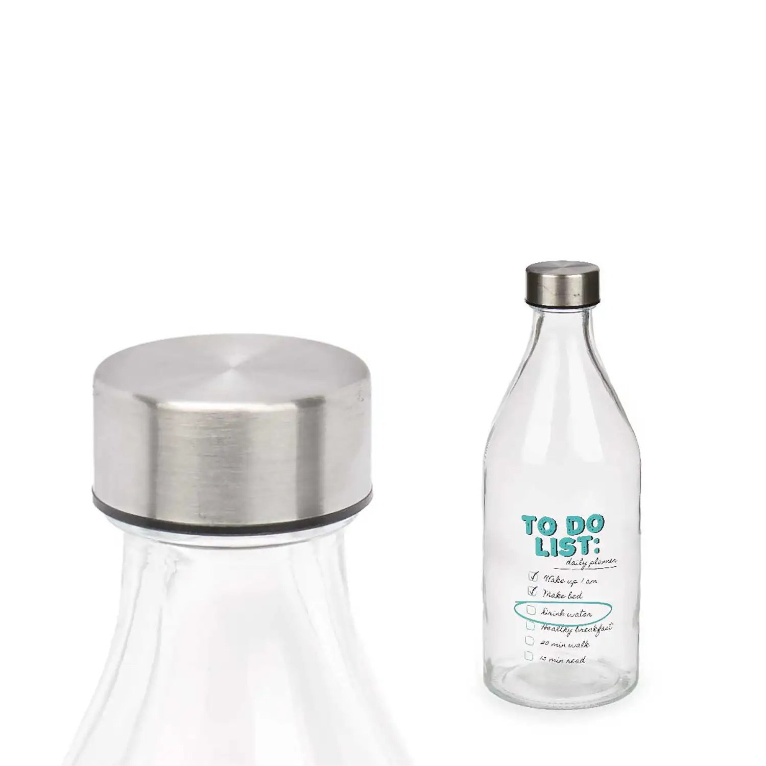 Botella de 1000ml con tapón de acero y diseño 