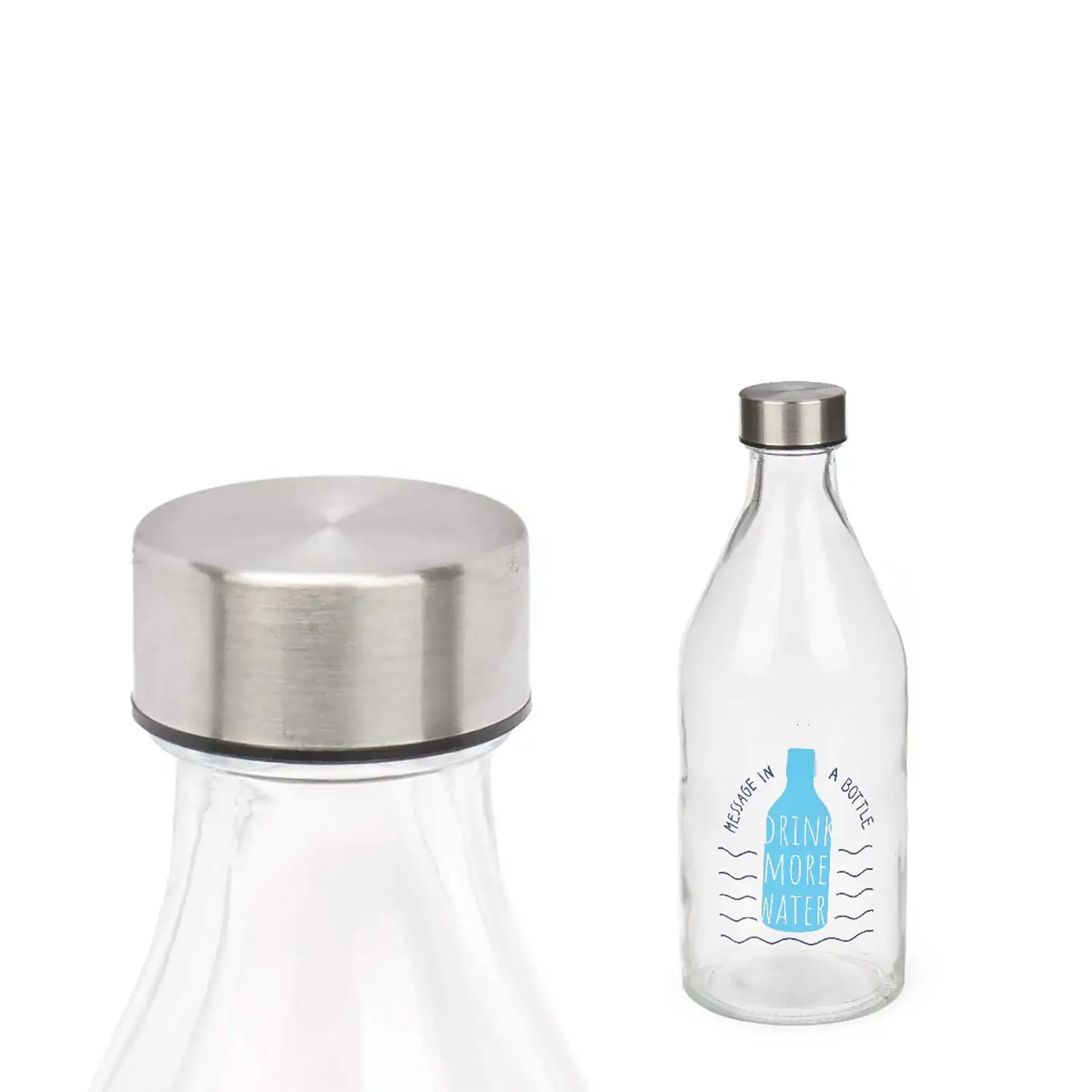 BOTELLA TAPON ACERO MESSAGE 1000ML