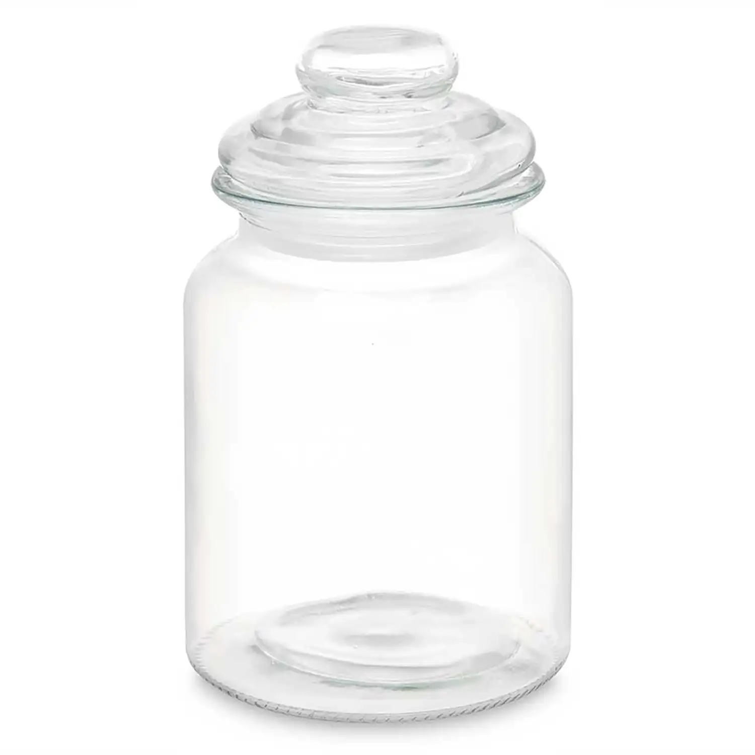 TARRO REDONDO LISO TAPA CRISTAL 900ML