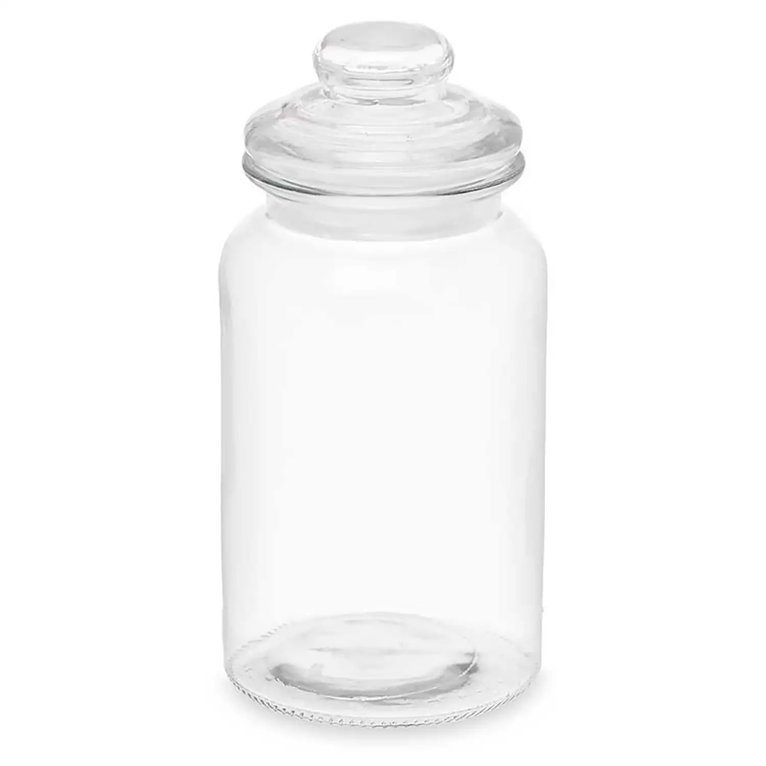 TARRO REDONDO LISO TAPA CRISTAL 1200ML