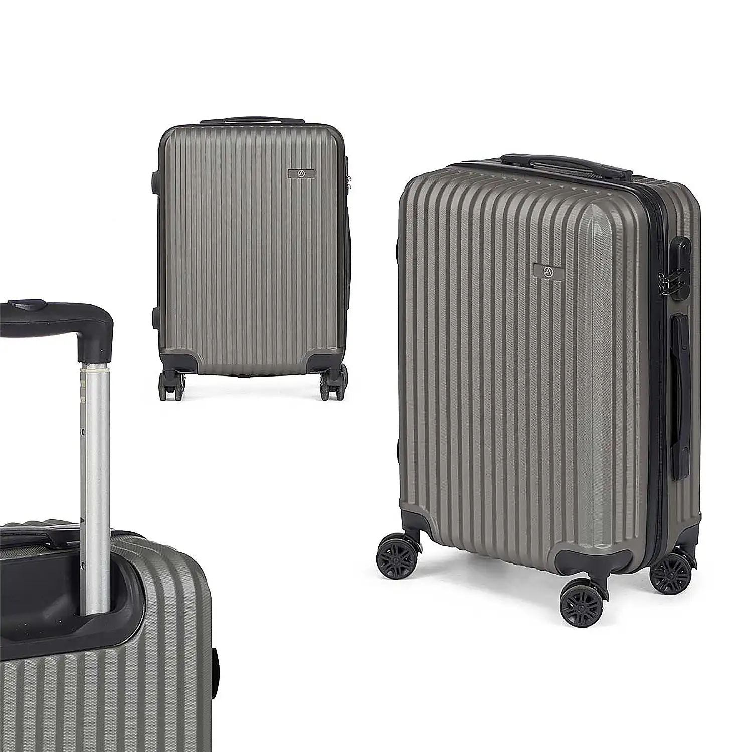 Maleta trolley de cabina en ABS, ligera y resistente. Diseño listón.