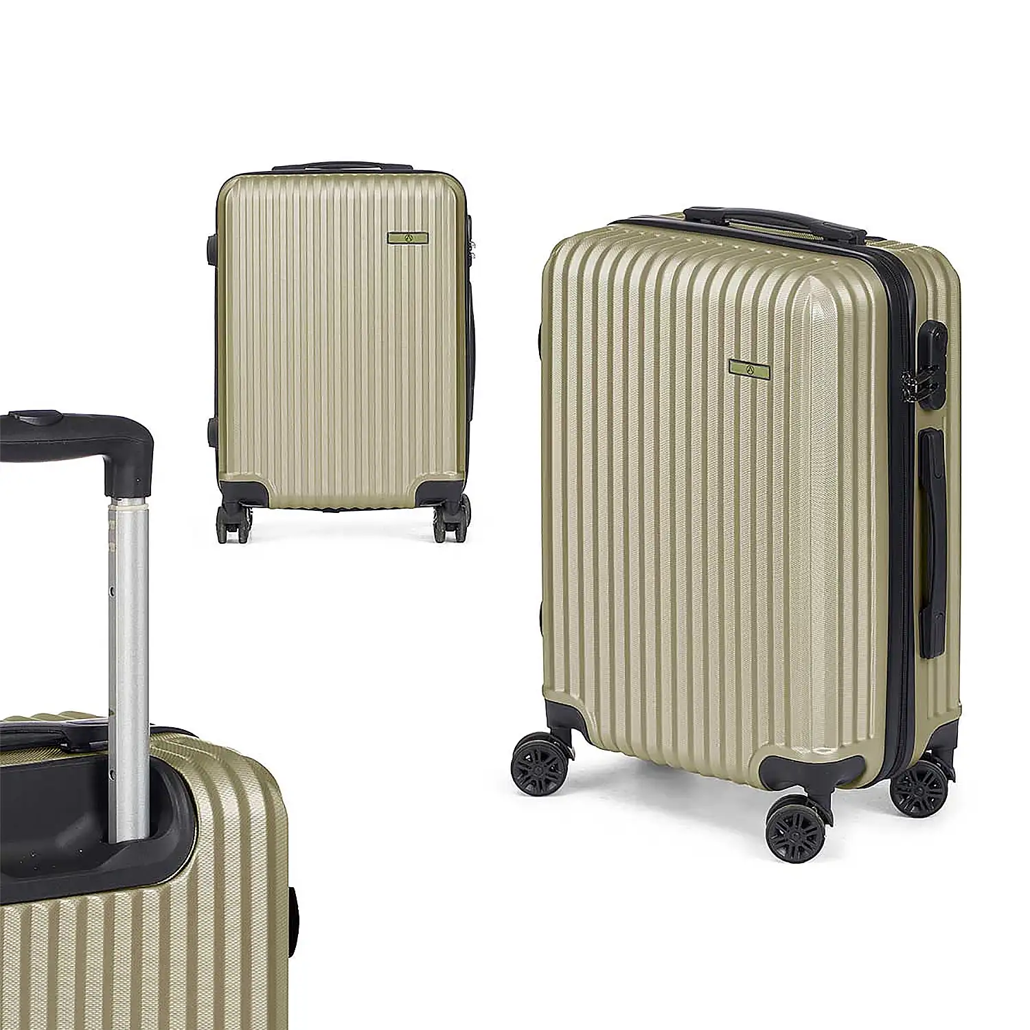 Maleta trolley de cabina en ABS, ligera y resistente. Diseño listón.