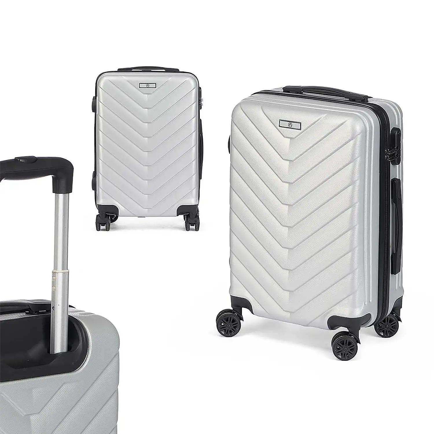 Maleta trolley de cabina en ABS, ligera y resistente. Diseño escamas.