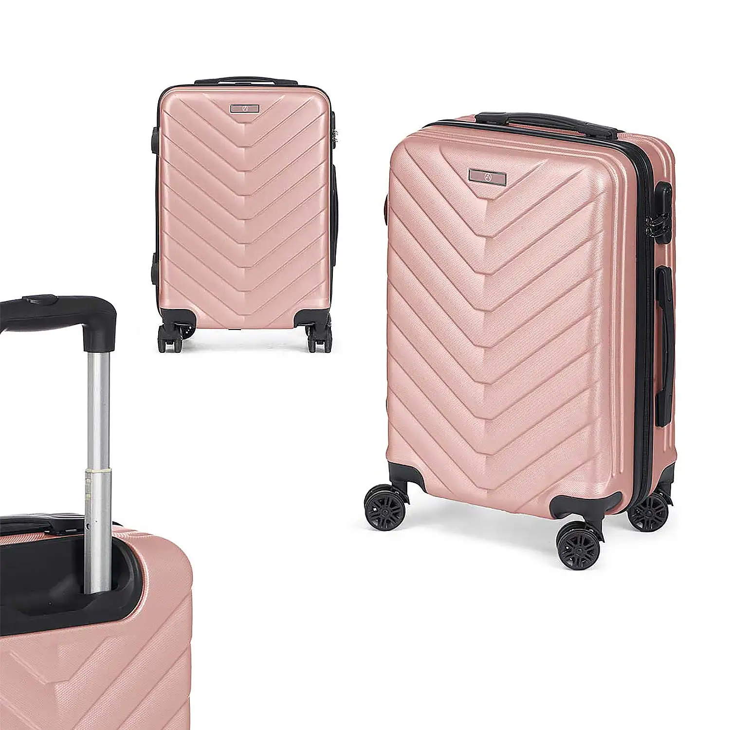 Maleta trolley de cabina en ABS, ligera y resistente. Diseño escamas.