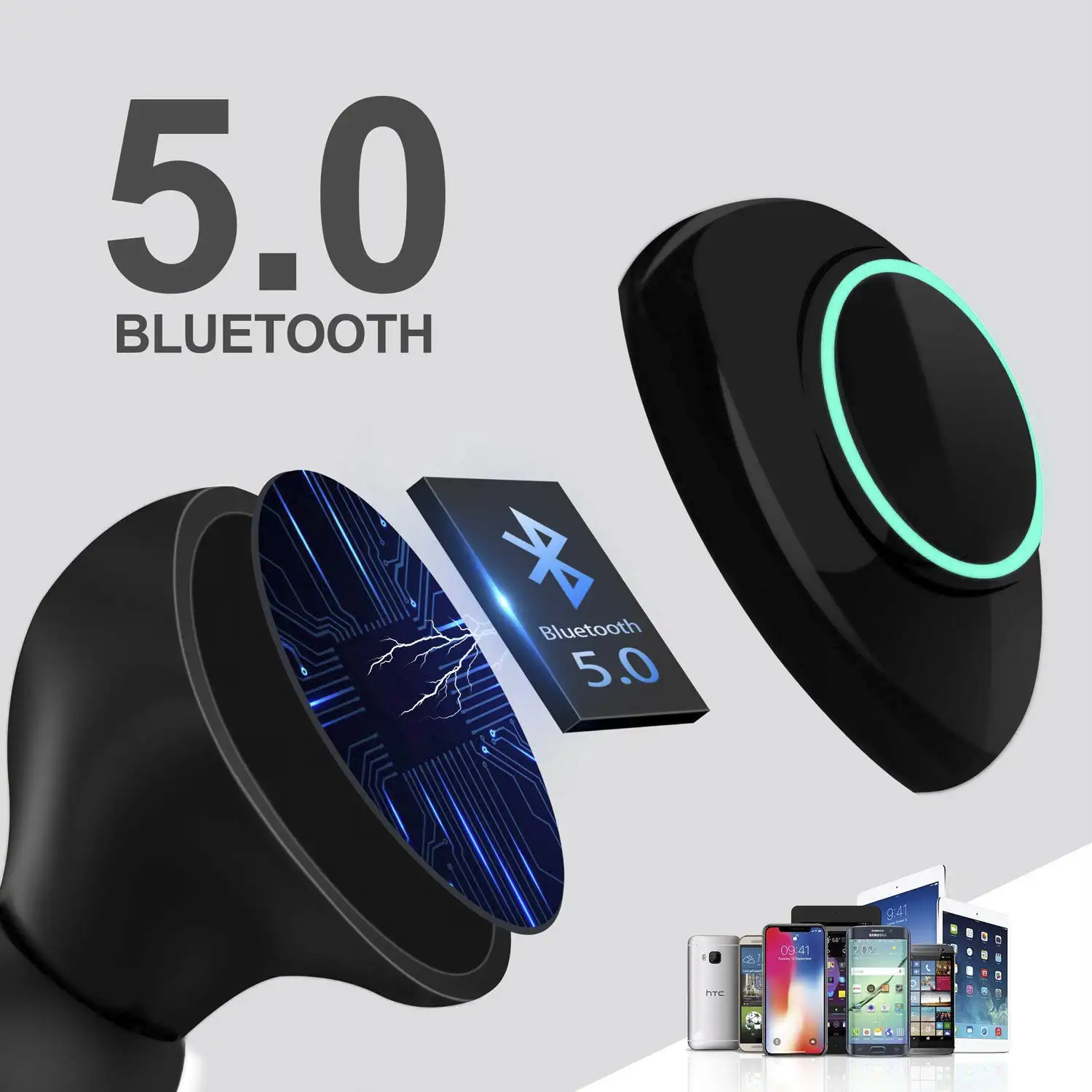 Auriculares In-Ear Bluetooth stereo X9 con base de carga de 800mAh