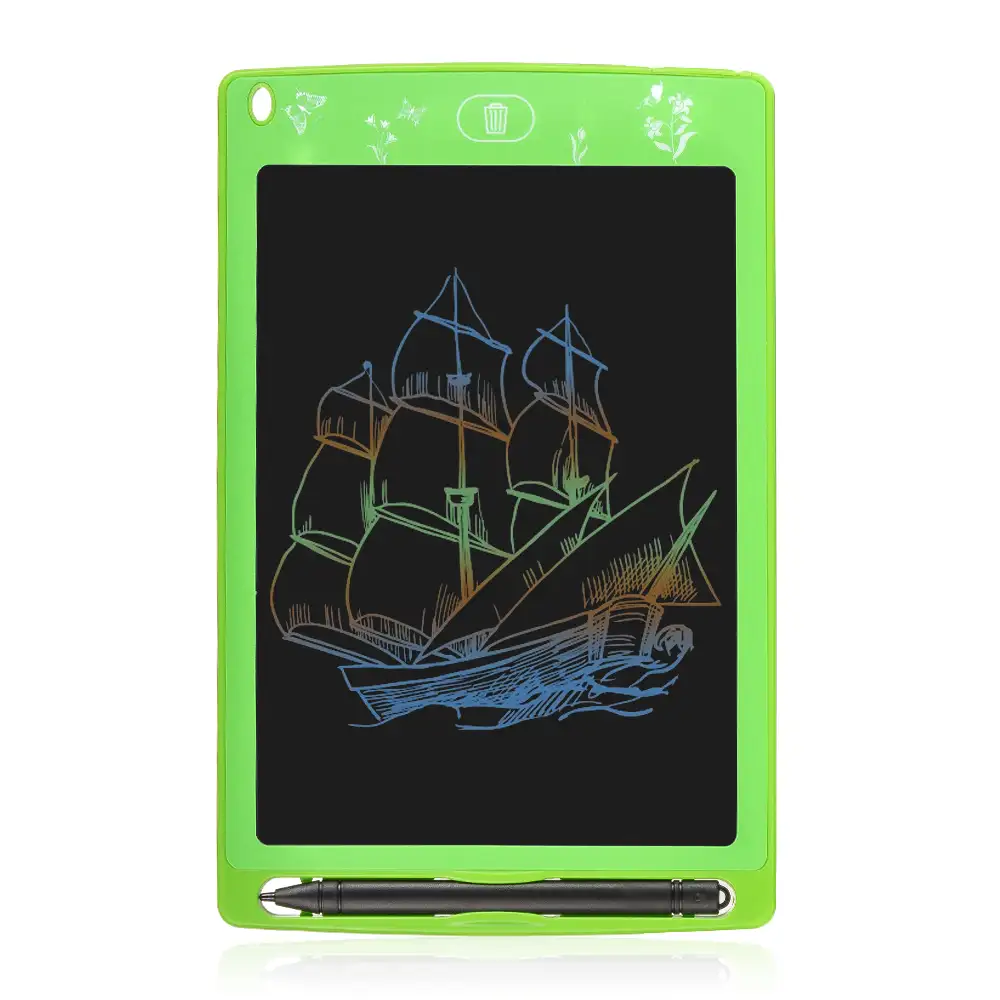 Tableta LCD portátil de dibujo y escritura con fondo multicolor de 8,5 pulgadas