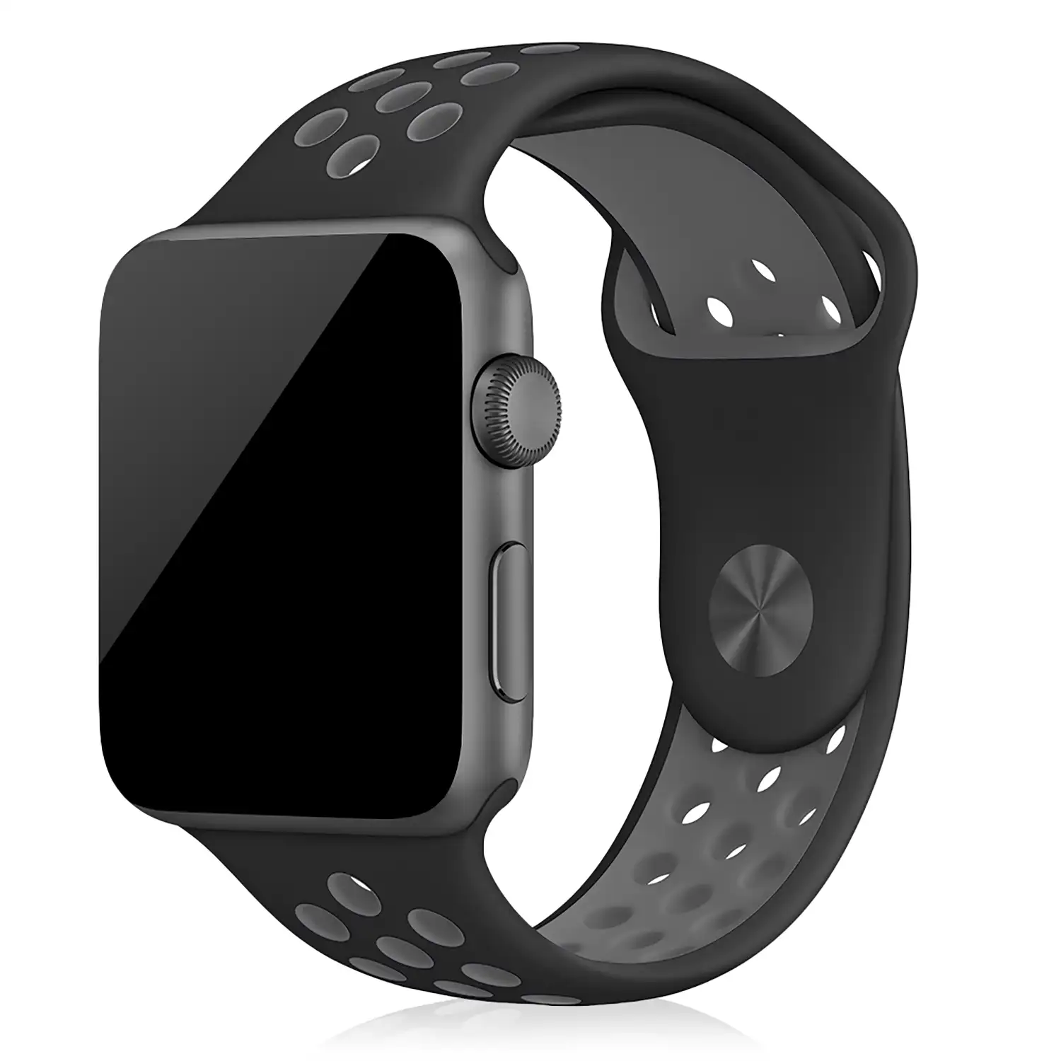 Correa deportiva de silicona Compatible con Apple Watch de: 42/44/45/49mm Talla M/L