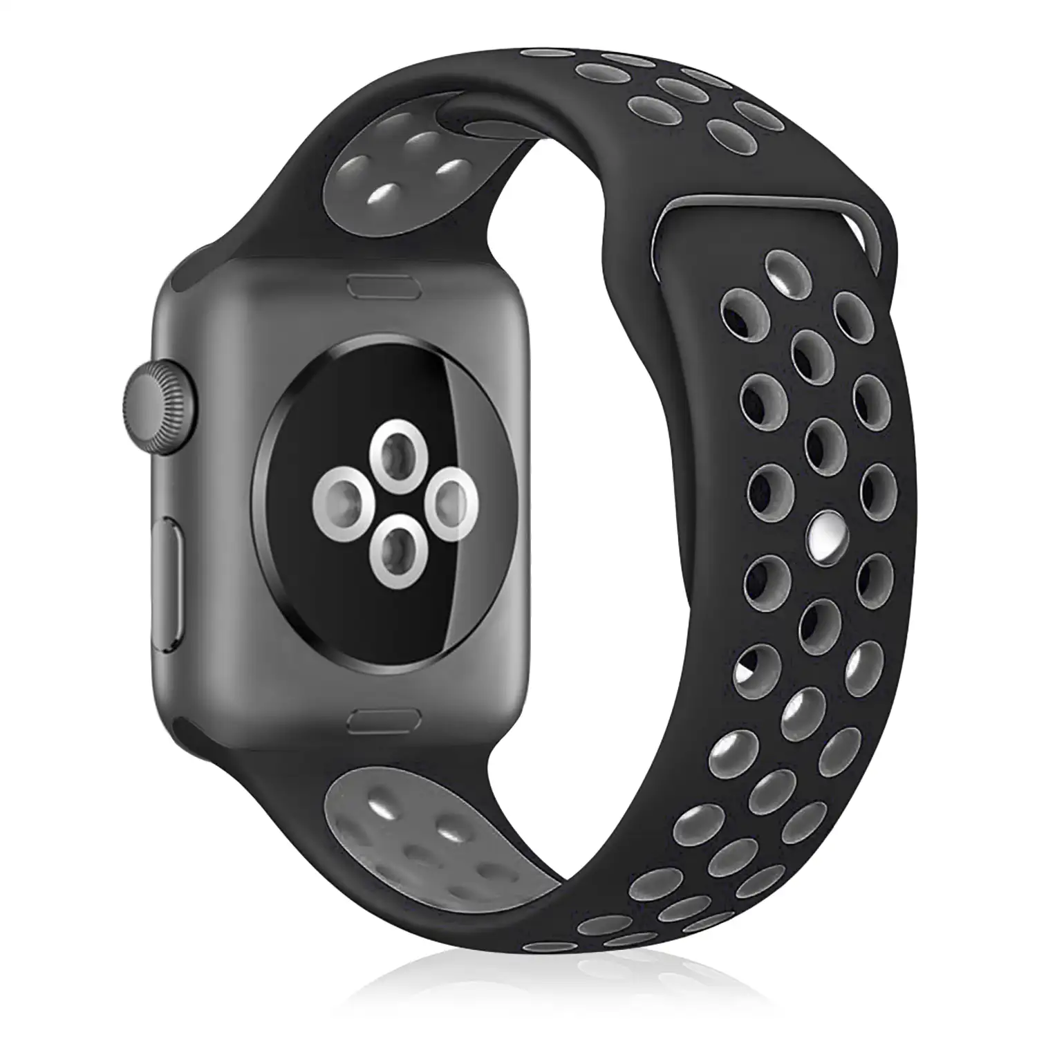 Correa deportiva de silicona Compatible con Apple Watch de: 42/44/45/49mm Talla M/L