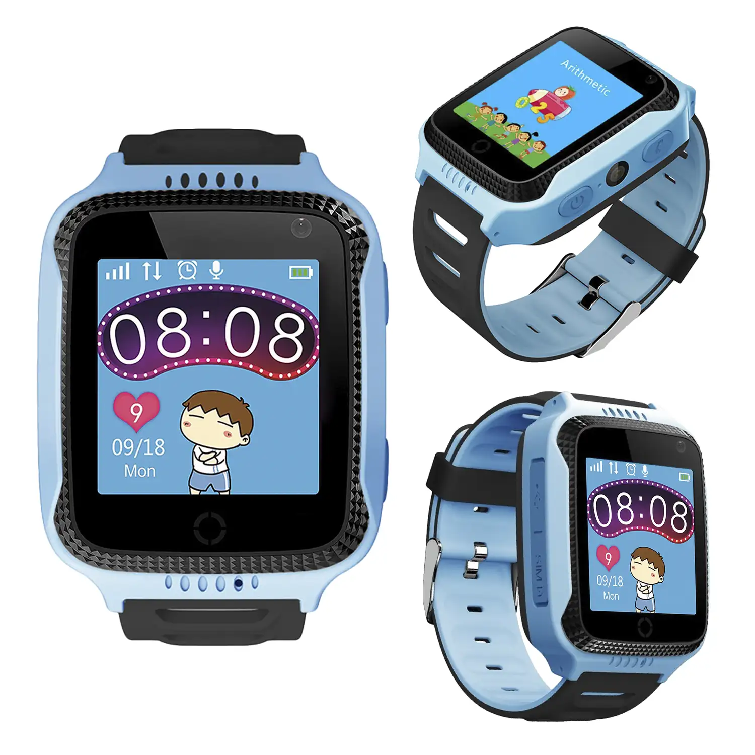 Smartwatch GPS especial para niños, con cámara, función de rastreo, llamadas SOS y recepción de llamada.