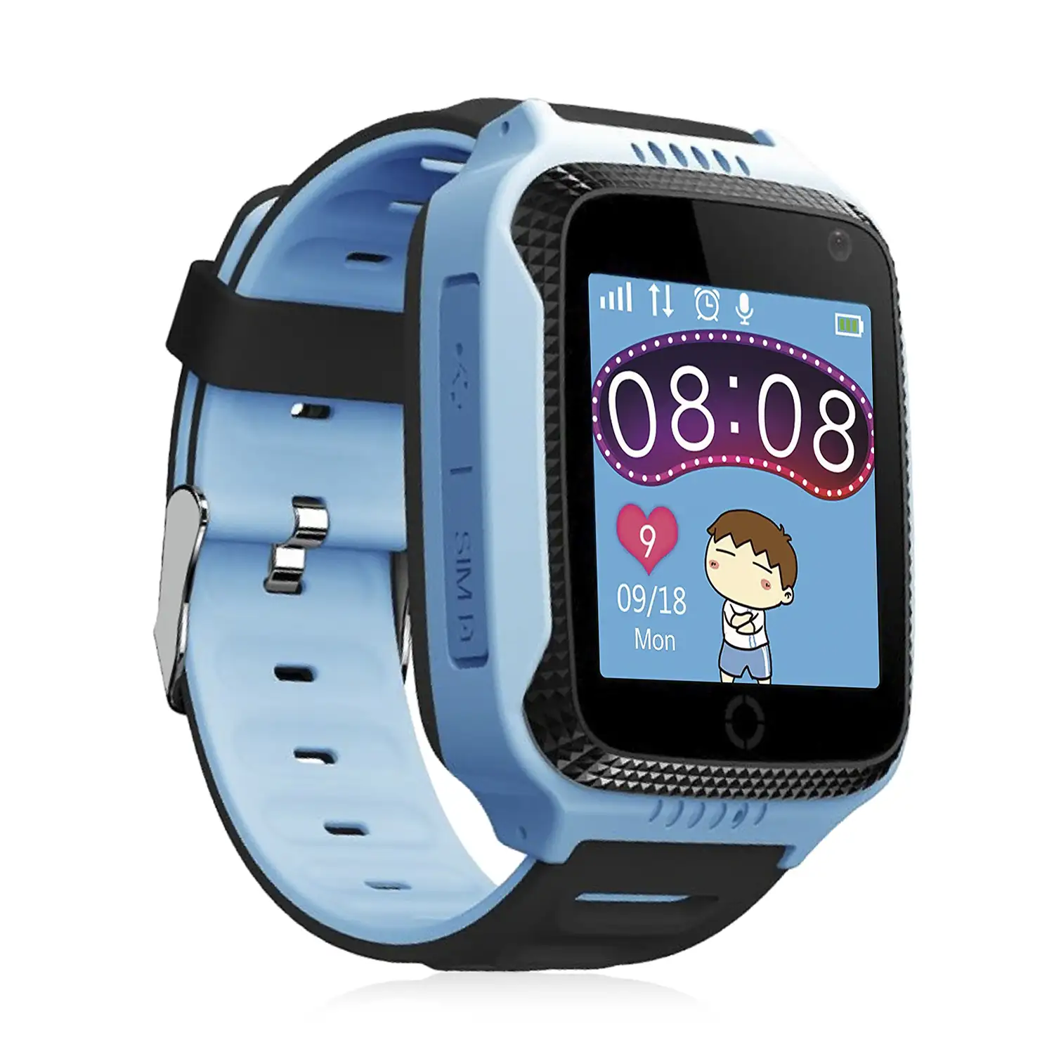 Smartwatch GPS especial para niños, con cámara, función de rastreo, llamadas SOS y recepción de llamada.