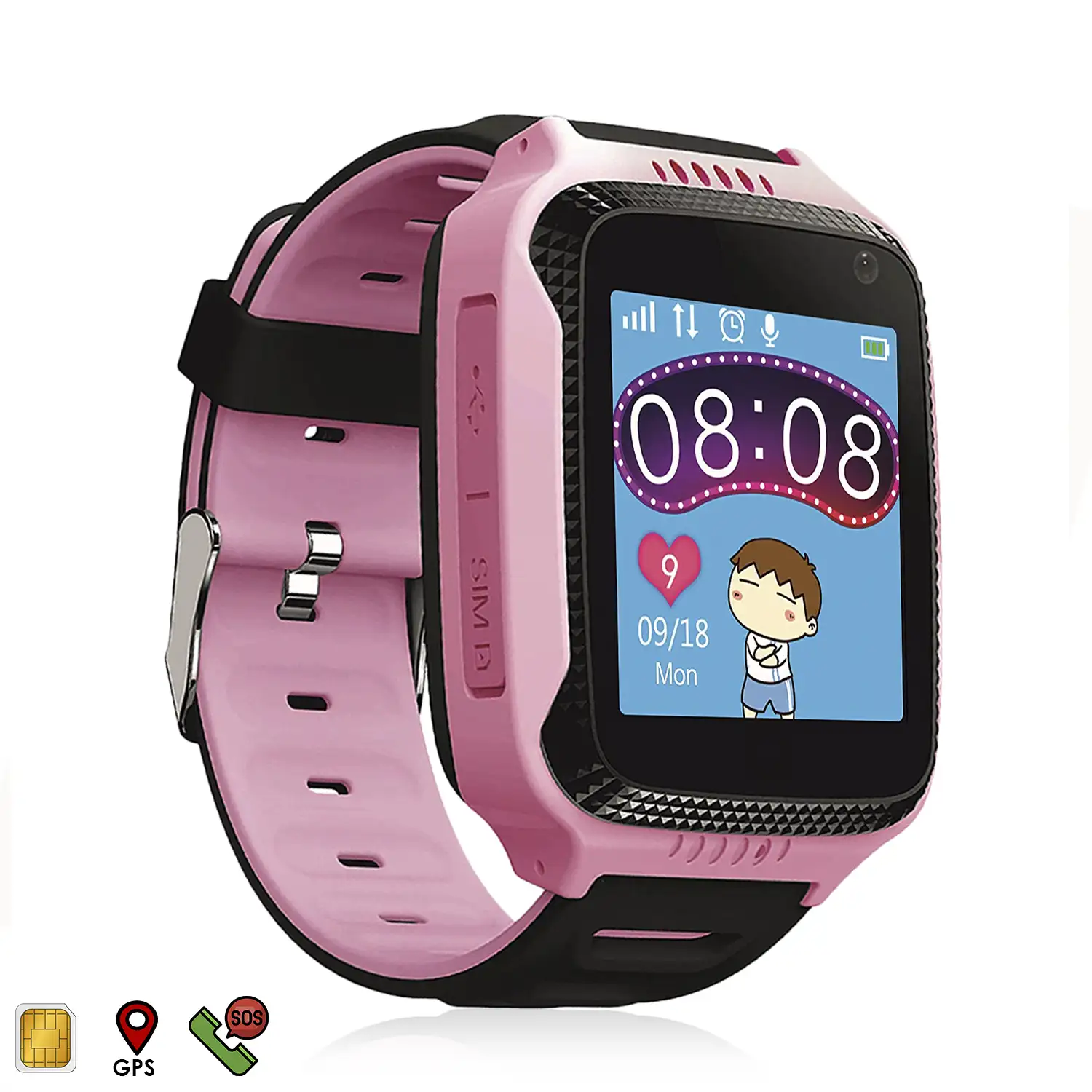 Smartwatch GPS especial para niños, con cámara, función de rastreo,  llamadas SOS y recepción de llamada