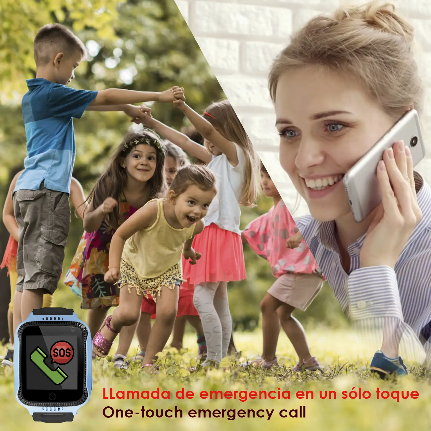 Smartwatch GPS especial para niños, con cámara, función de rastreo, llamadas SOS y recepción de llamada