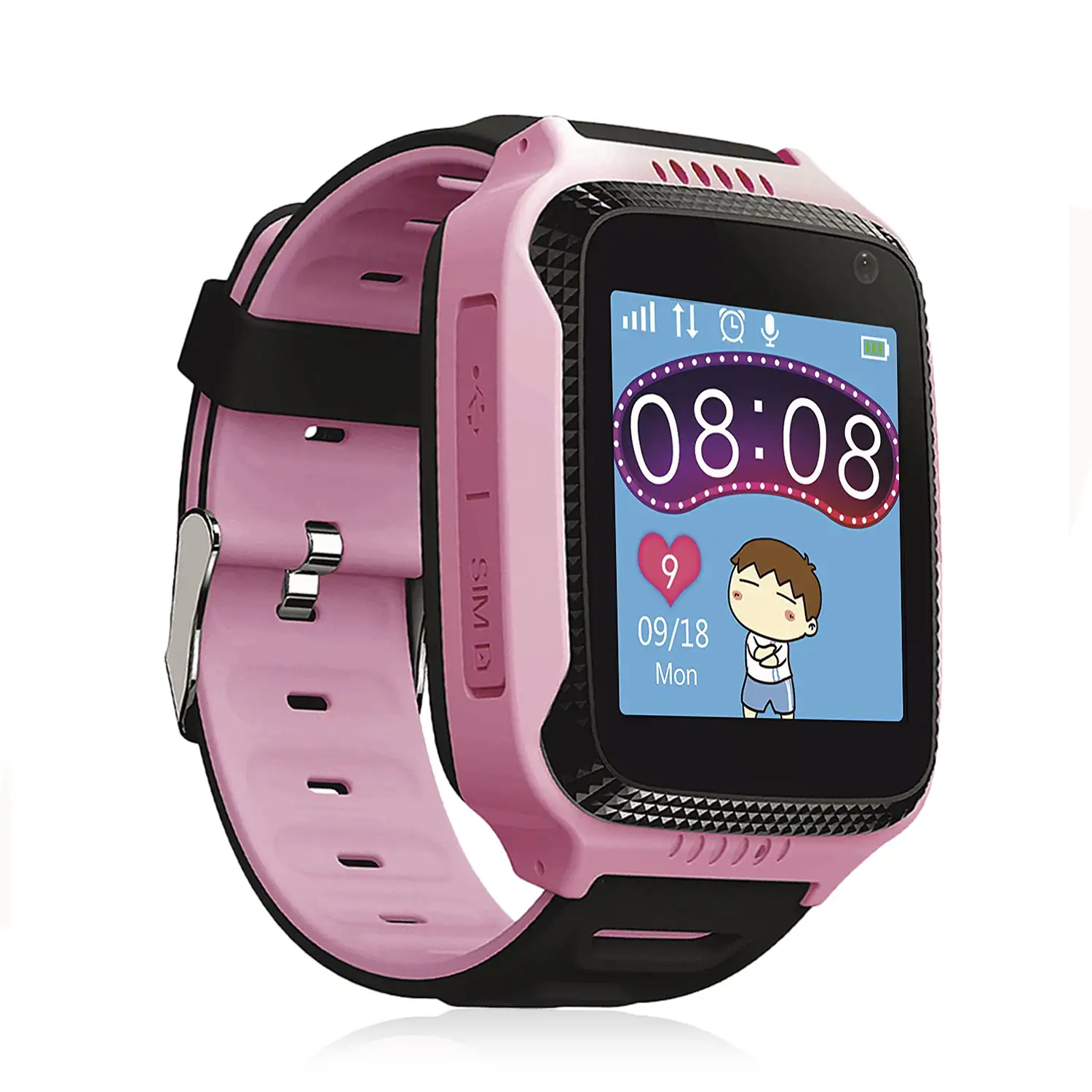 Smartwatch GPS para niños, con cámara, función de rastreo, llamadas SOS y recepción de llamada