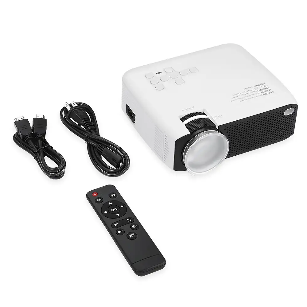 Video Proyector HD 1080P, 3500 lúmenes con altavoces duales, conexión HDMI/USB/VGA/AV/Micro SD