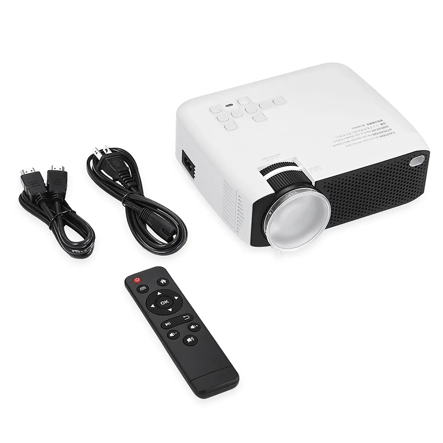 Video Proyector HD 1080P, 3500 lúmenes con altavoces duales, conexión HDMI/USB/VGA/AV/Micro  SD