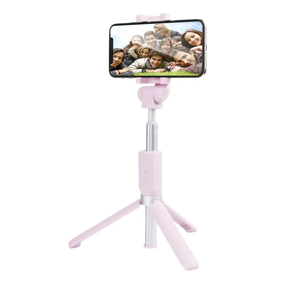 Palo selfie con trípode extensible y disparador remoto Bluetooth