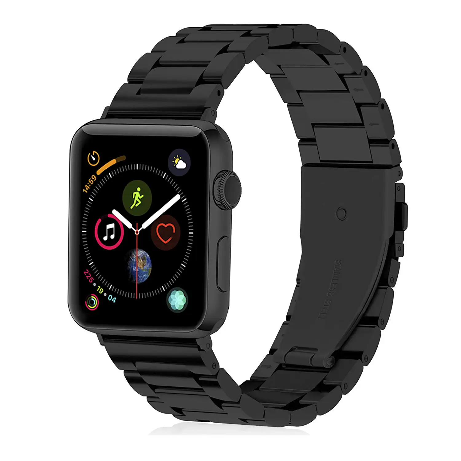 Correa metálica tipo Oyster de acero inoxidable Compatible Apple Watch 38/40/41mm